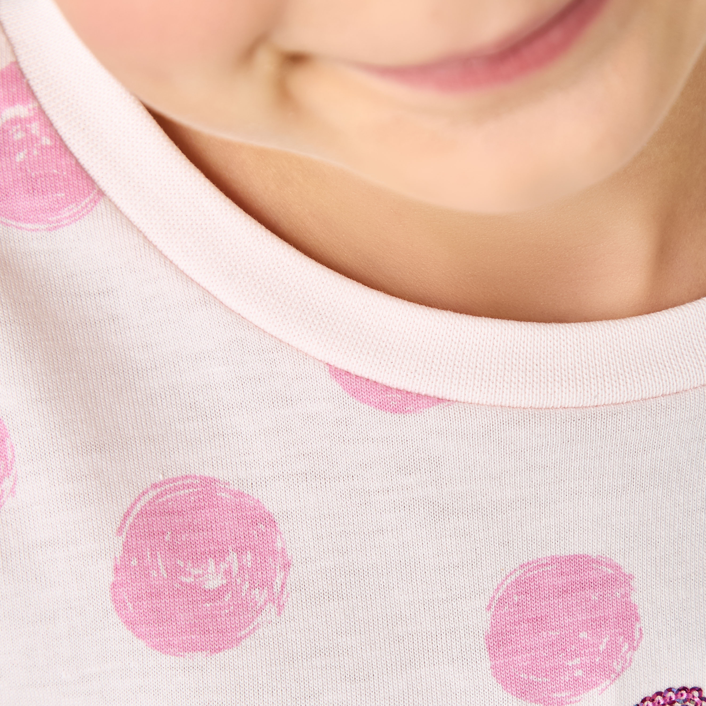 Juniors Printed T-shirt with Long Sleeves-girls-clothing-tshirts-image-5