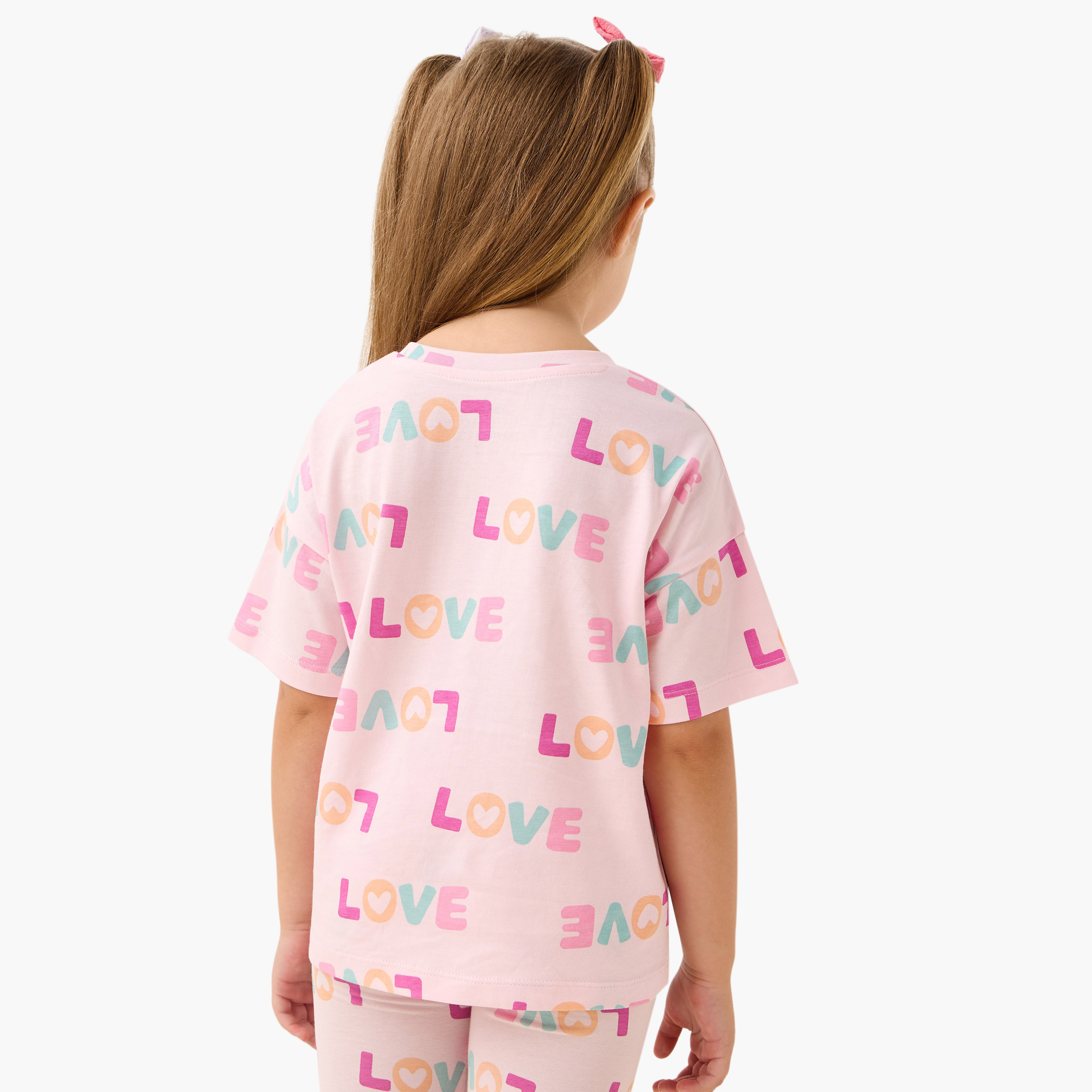 Juniors Printed T-shirt with Short Sleeves - Set of 2-girls-clothing-tshirts-image-4