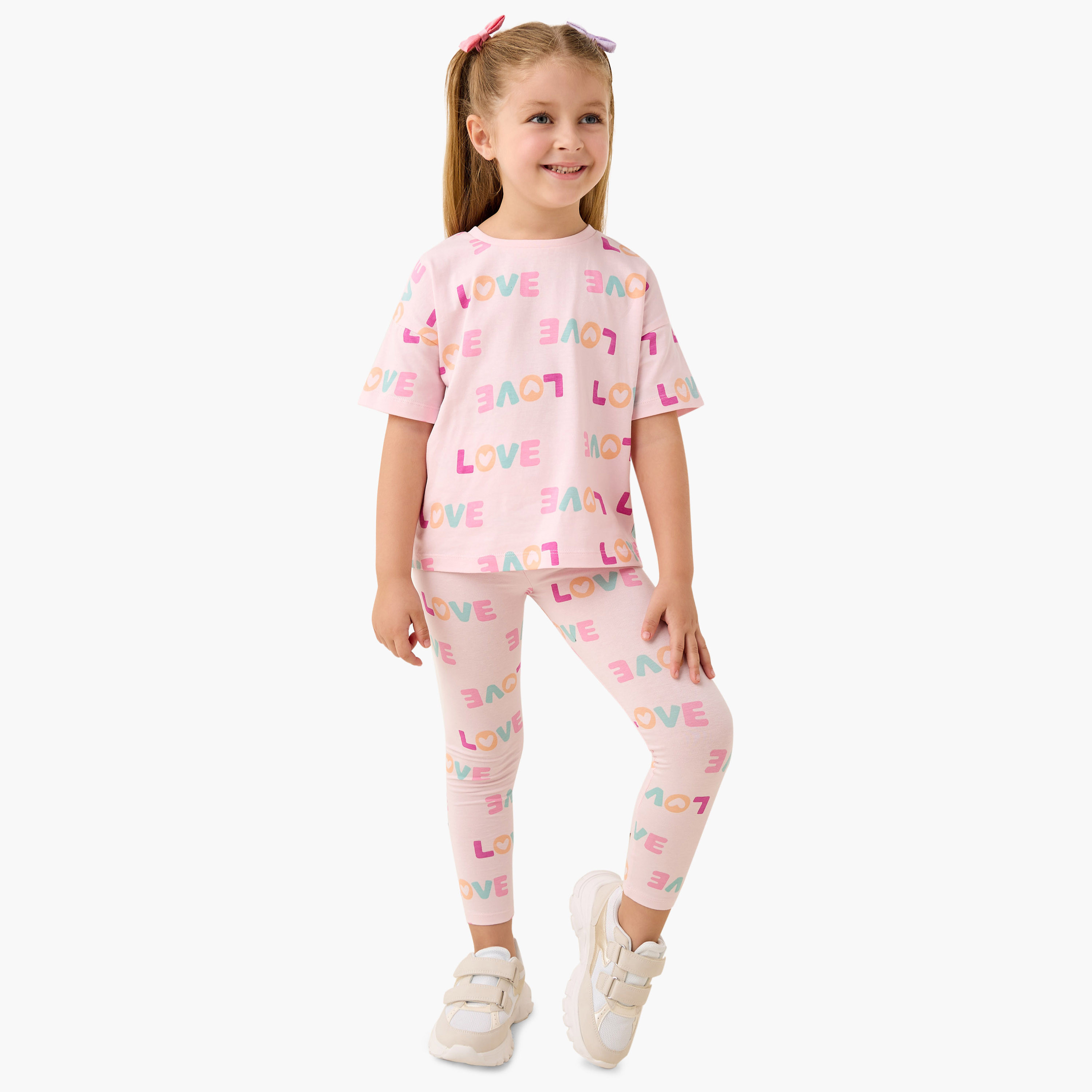 Juniors Printed T-shirt with Short Sleeves - Set of 2-girls-clothing-tshirts-image-7