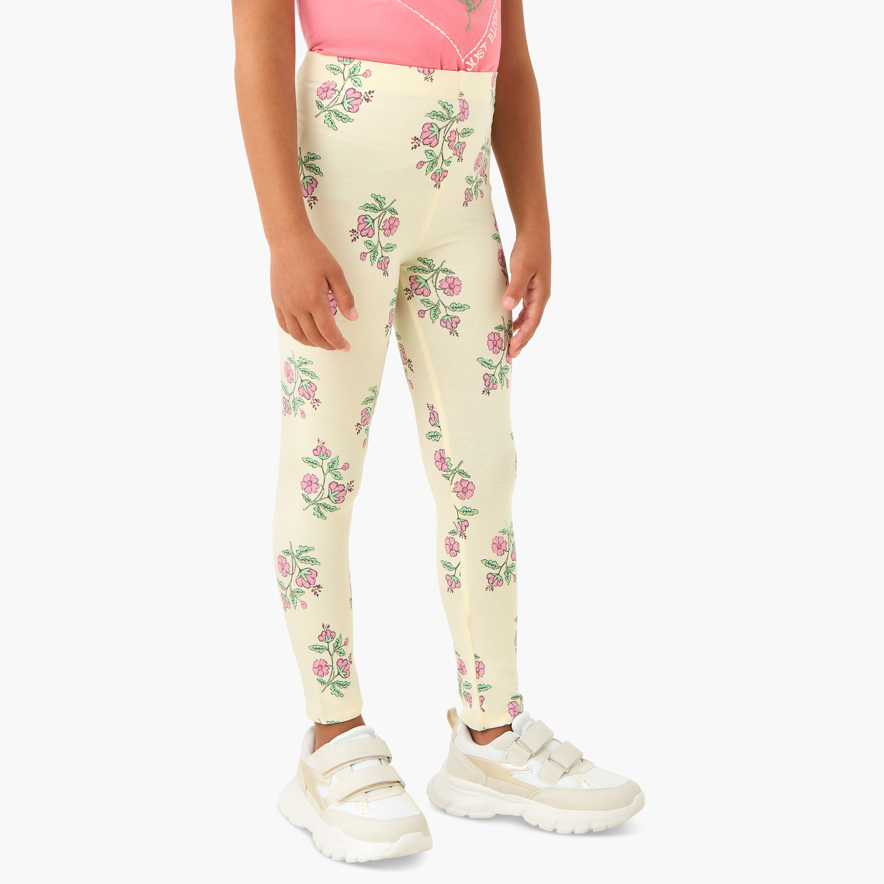 Juniors Floral Print Leggings-girls-clothing-bottoms-leggings-image-1