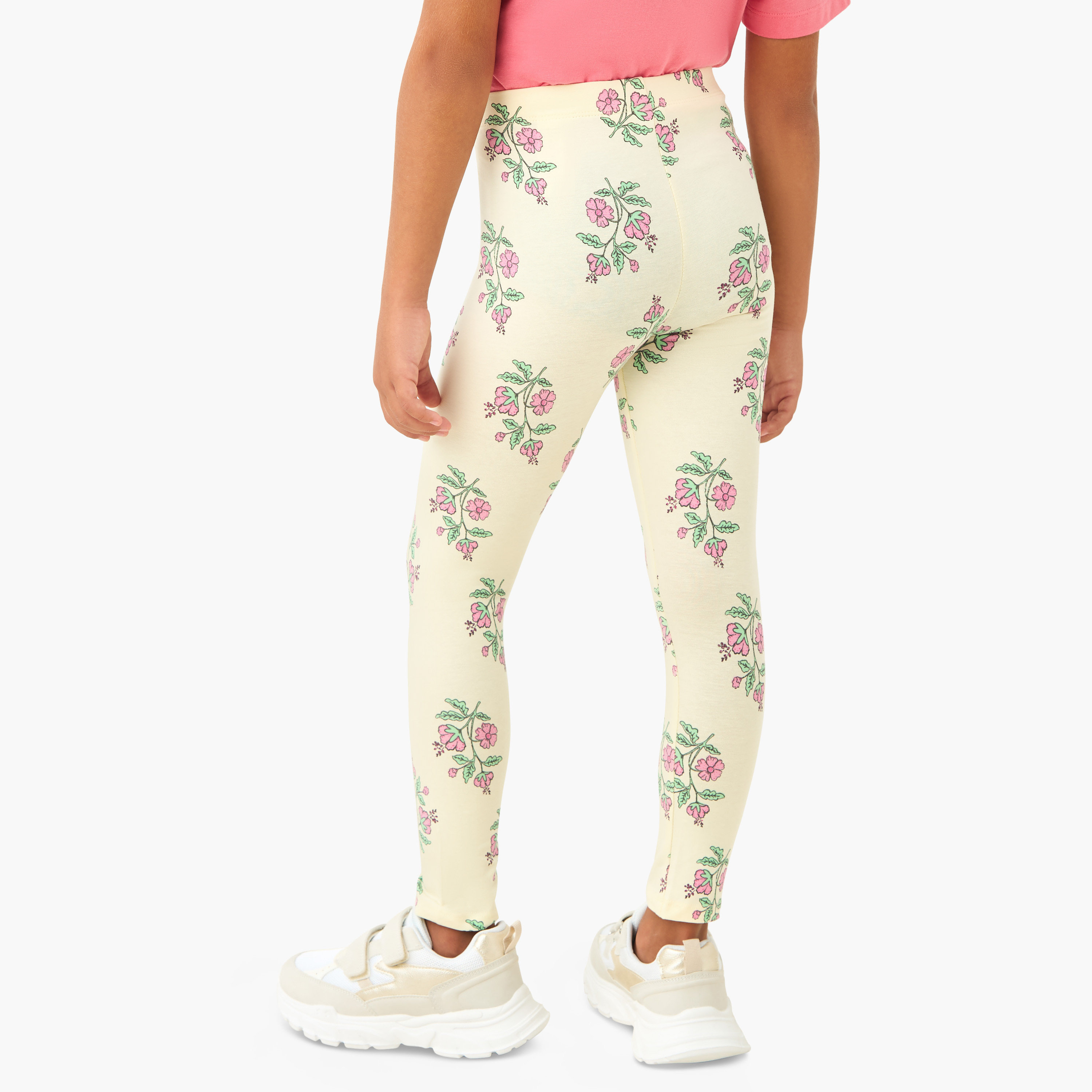 Juniors Floral Print Leggings-girls-clothing-bottoms-leggings-image-3