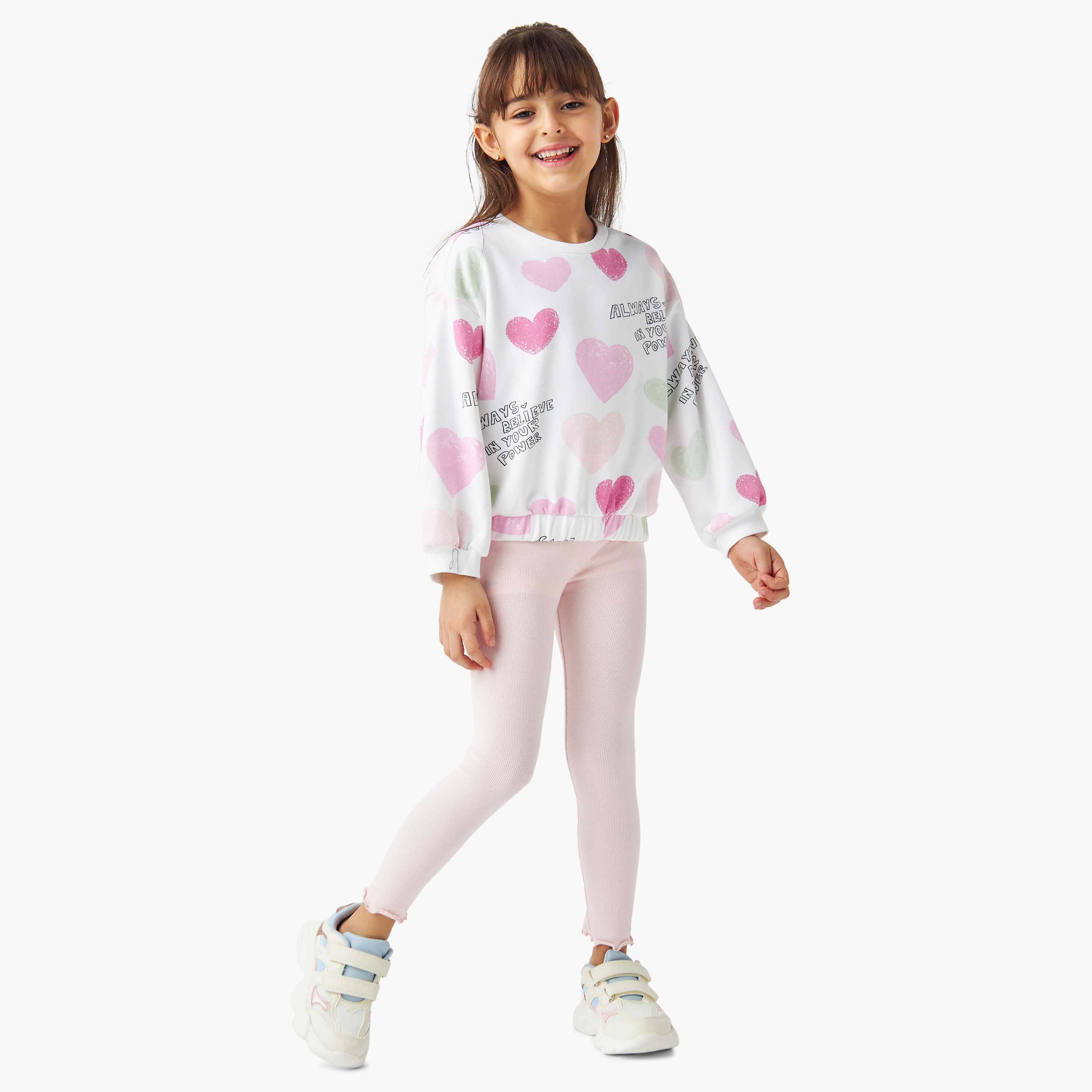 بنطلون ليقنز مضلع من جونيورز-girls-clothing-bottoms-leggings-image-4