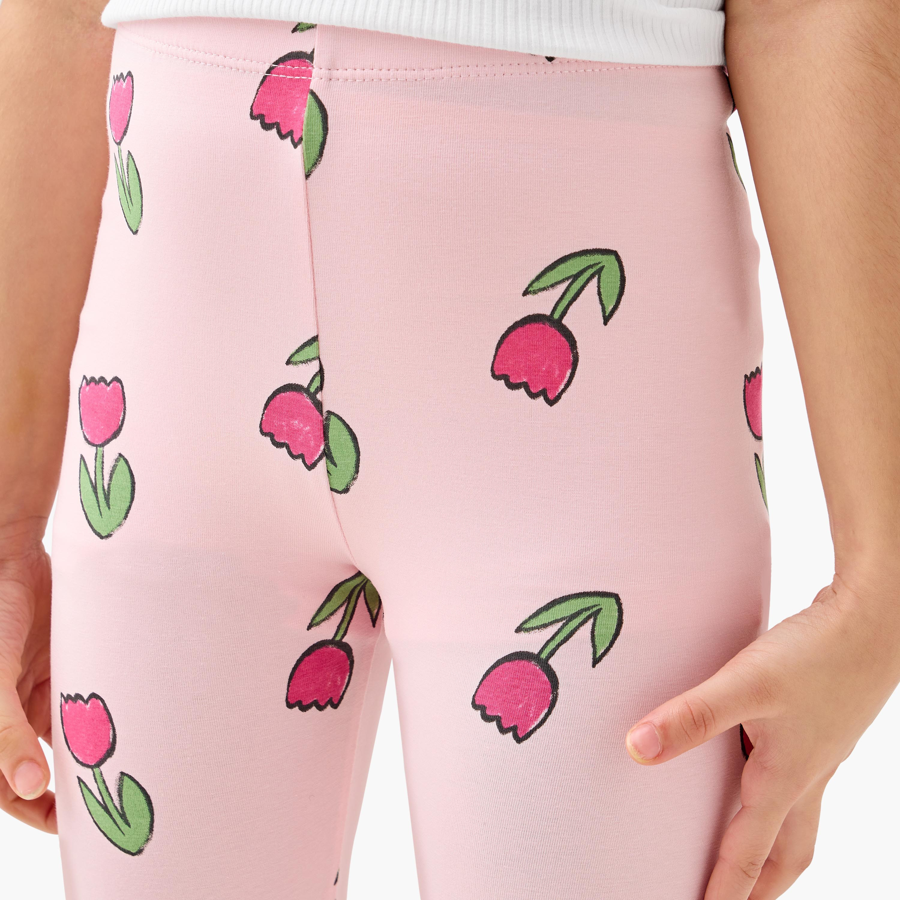 بنطلون ليقنز بطبعات تيوليب من جونيورز-girls-clothing-bottoms-leggings-image-2
