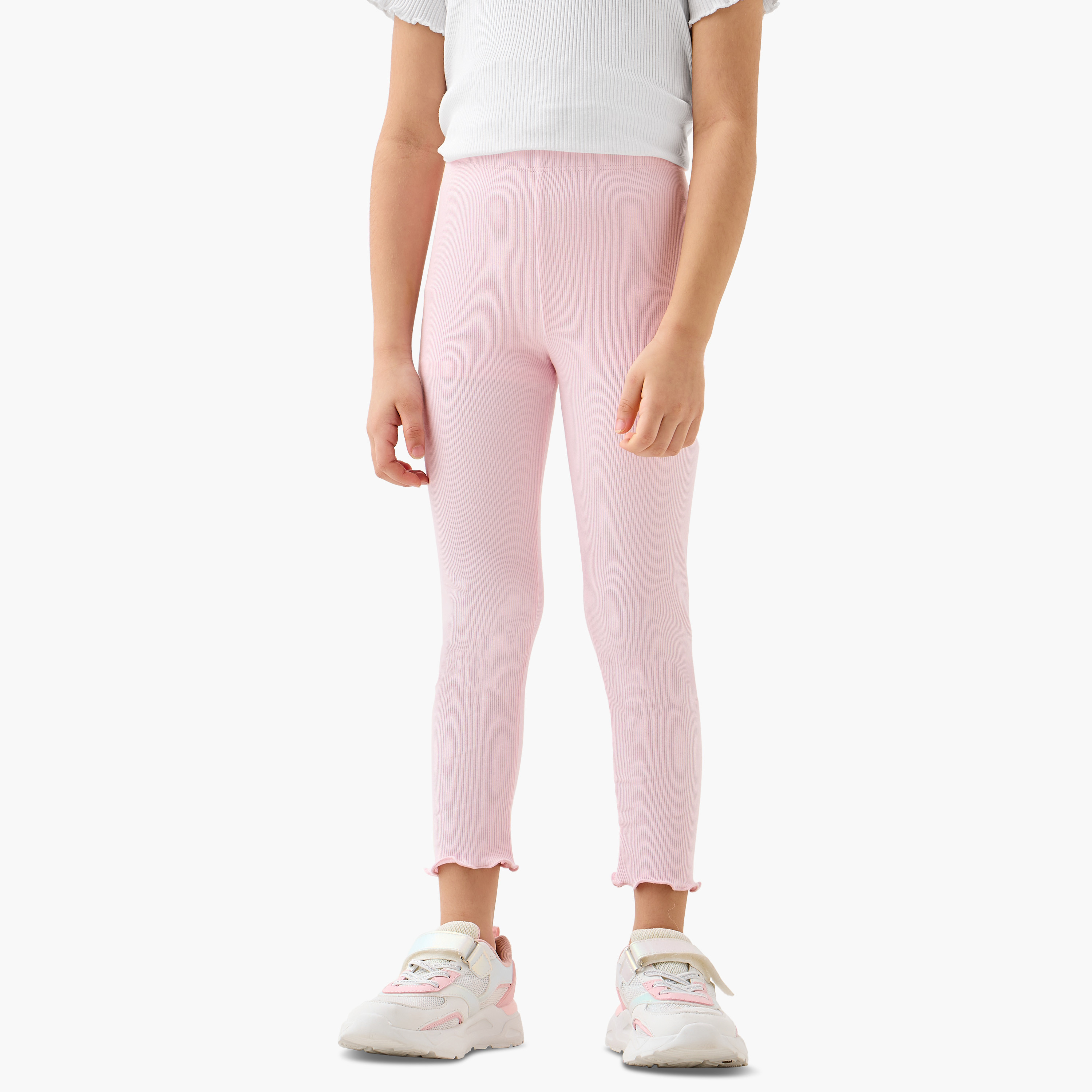 بنطلون ليقنز مضلّع بحافة متموجة من جونيورز-girls-clothing-bottoms-leggings-image-5