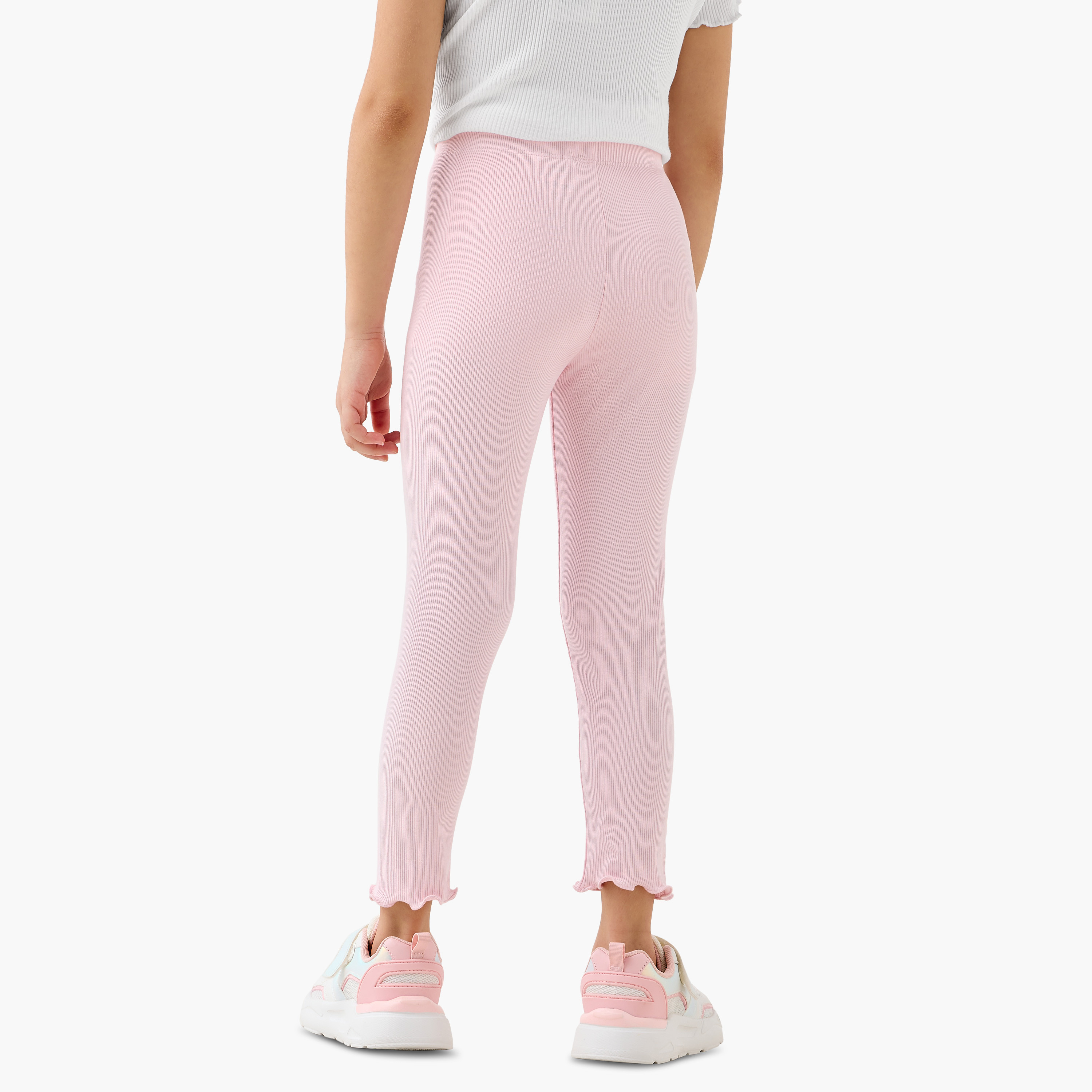 بنطلون ليقنز مضلّع بحافة متموجة من جونيورز-girls-clothing-bottoms-leggings-image-3