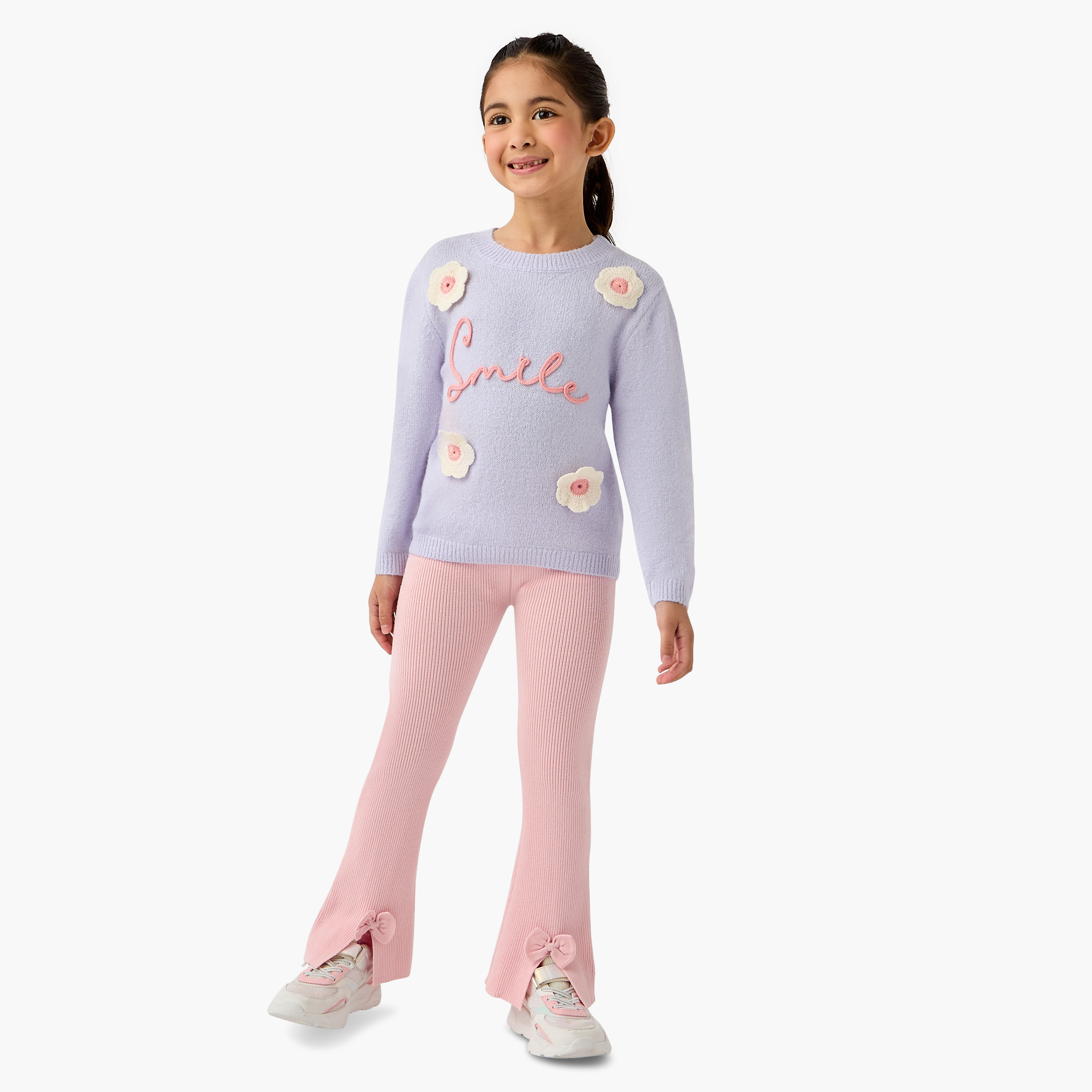 Juniors Ribbed Flared Leggings-girls-clothing-bottoms-leggings-image-2