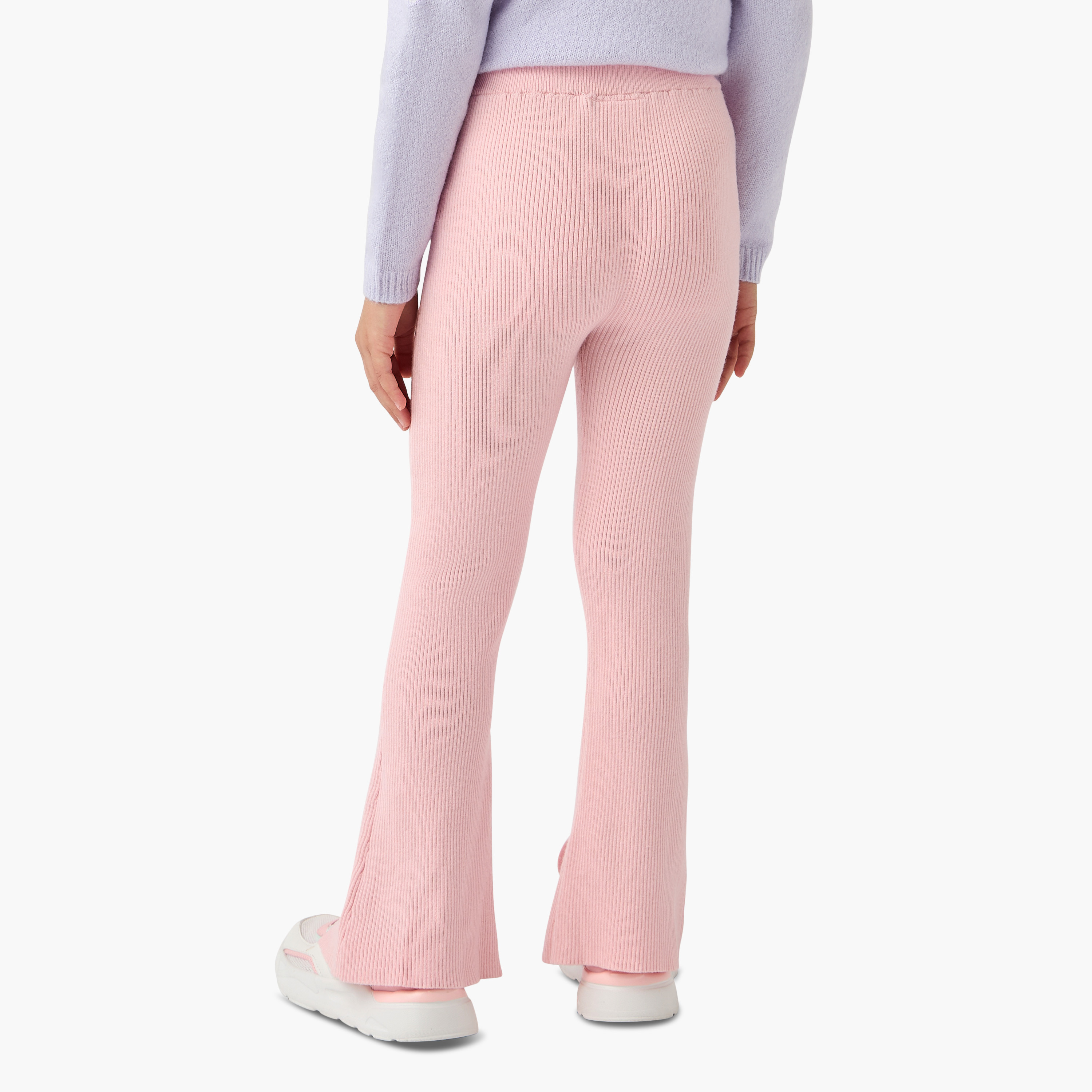 Juniors Ribbed Flared Leggings-girls-clothing-bottoms-leggings-image-3