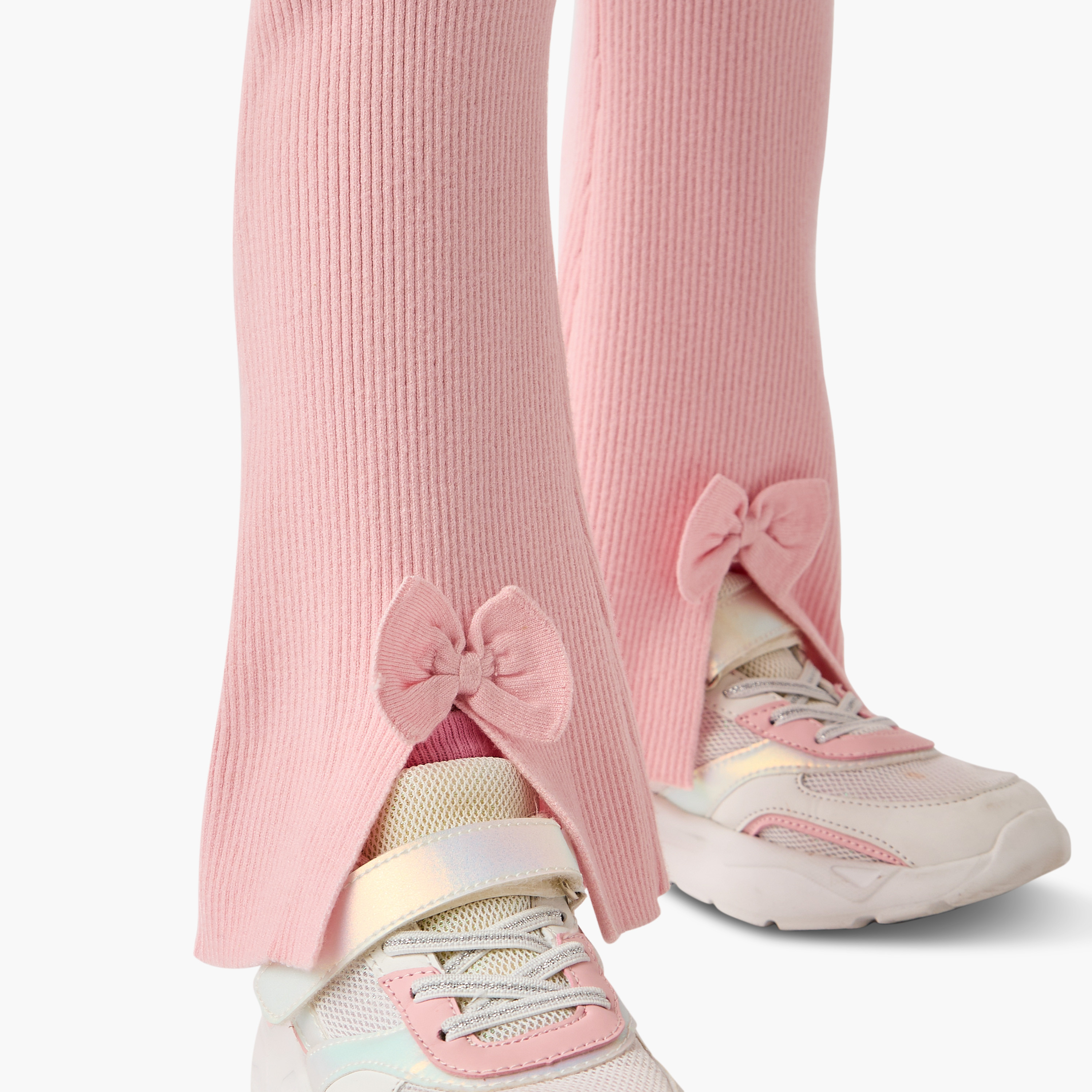 Juniors Ribbed Flared Leggings-girls-clothing-bottoms-leggings-image-4