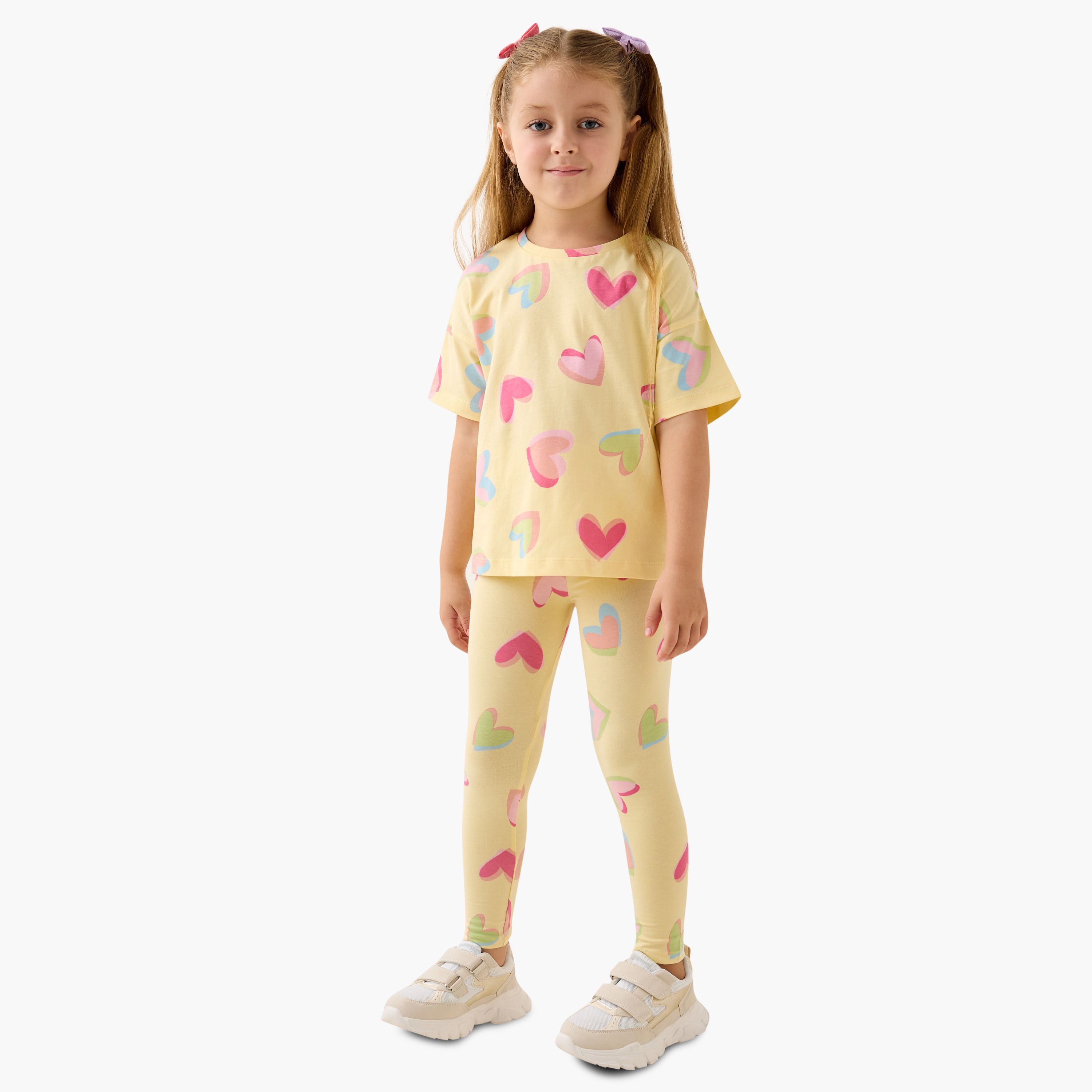 Juniors Assorted Leggings with Elasticated Waistband - Set of 2-baby-girls-clothing-bottoms-leggings-image-3