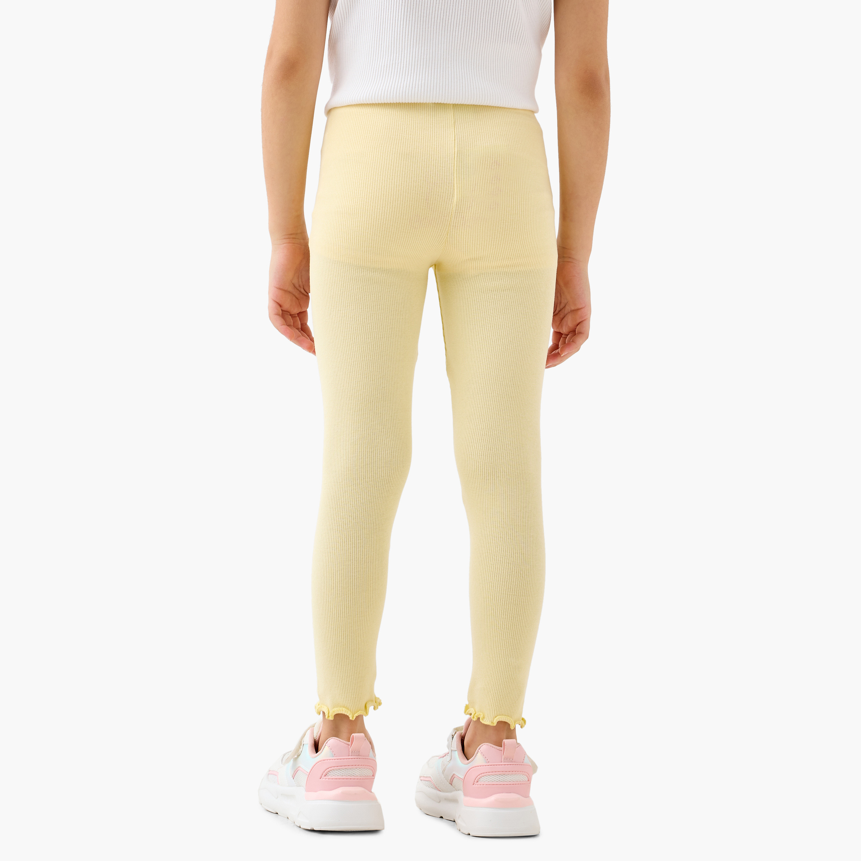 Juniors Ribbed Leggings with Ruffle Cuffs-baby-girls-clothing-bottoms-leggings-image-3