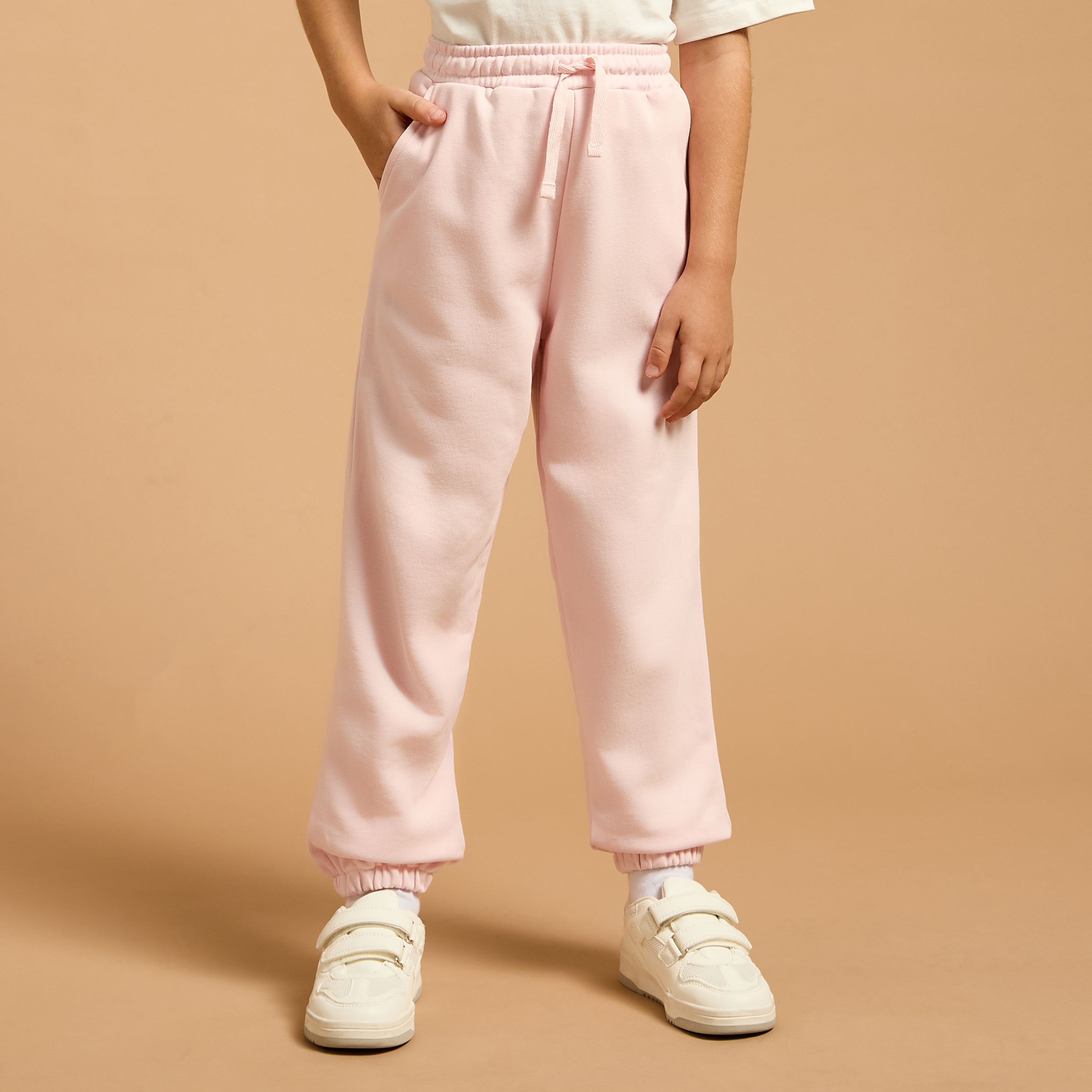 Juniors Solid Joggers with Drawstring Closure and Pockets-girls-clothing-bottoms-joggersandtrackpants-image-1