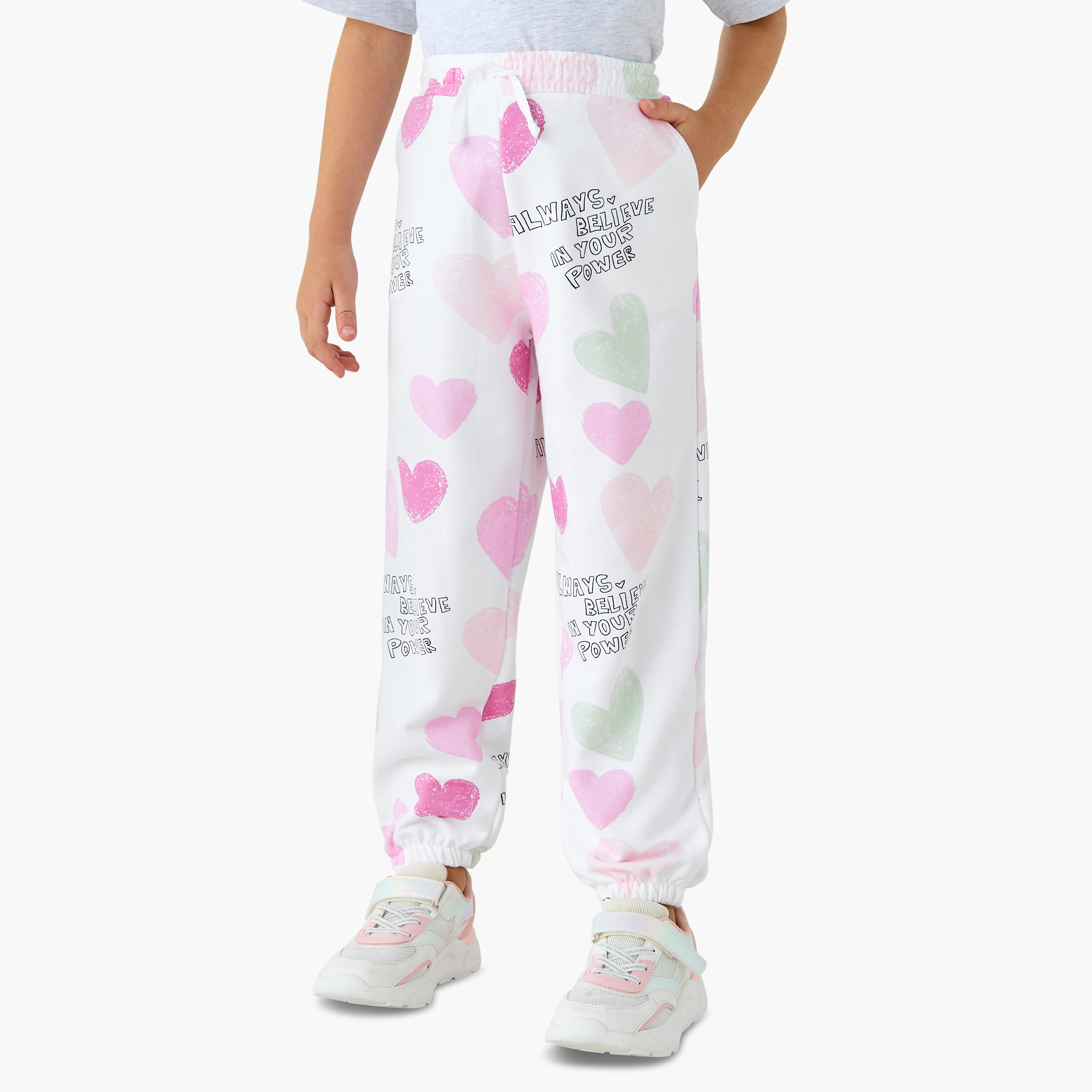 بنطلون رياضي سادة برباط إغلاق وجيوب من جونيورز-girls-clothing-bottoms-joggersandtrackpants-image-5