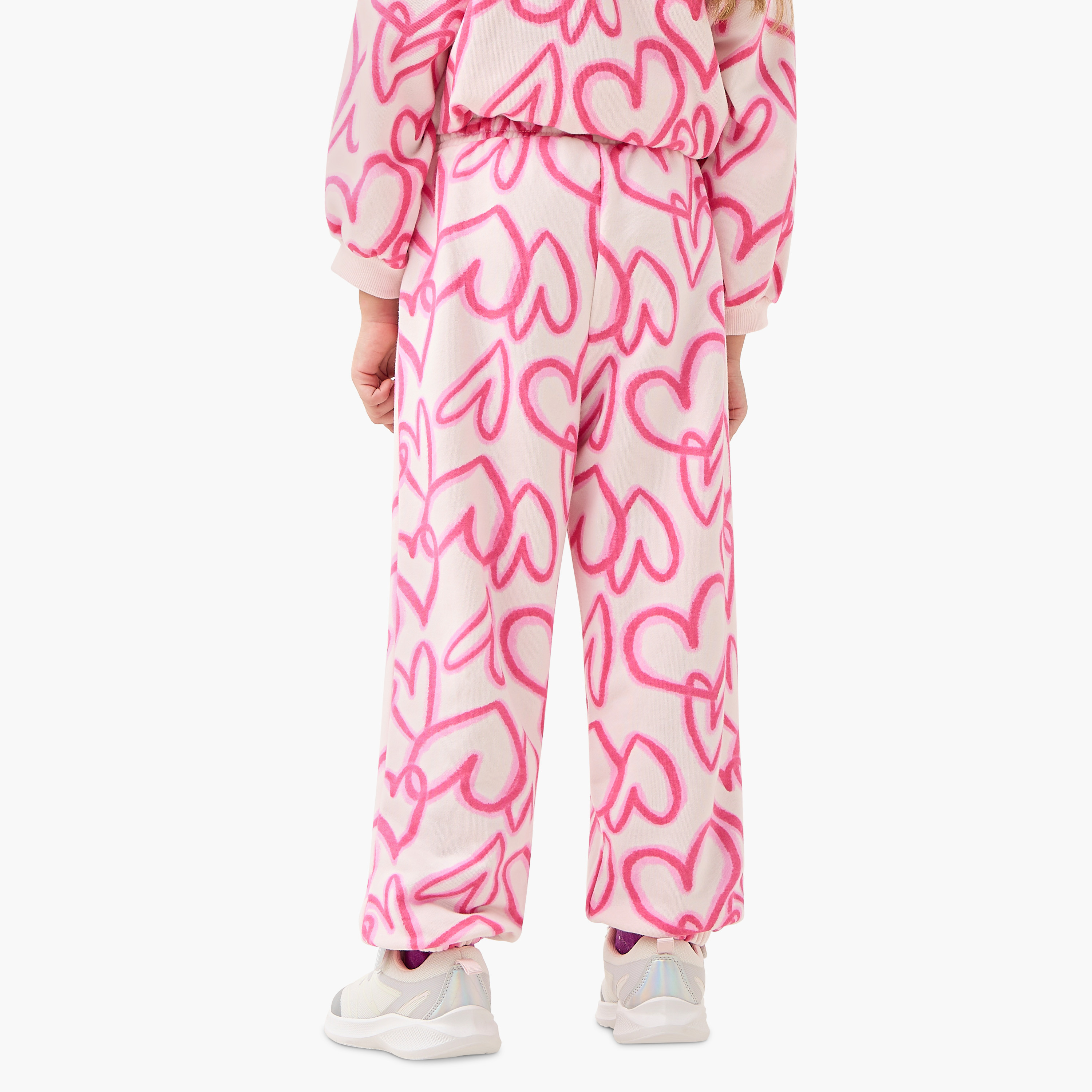 Juniors Heart Print Joggers-girls-clothing-bottoms-joggersandtrackpants-image-3
