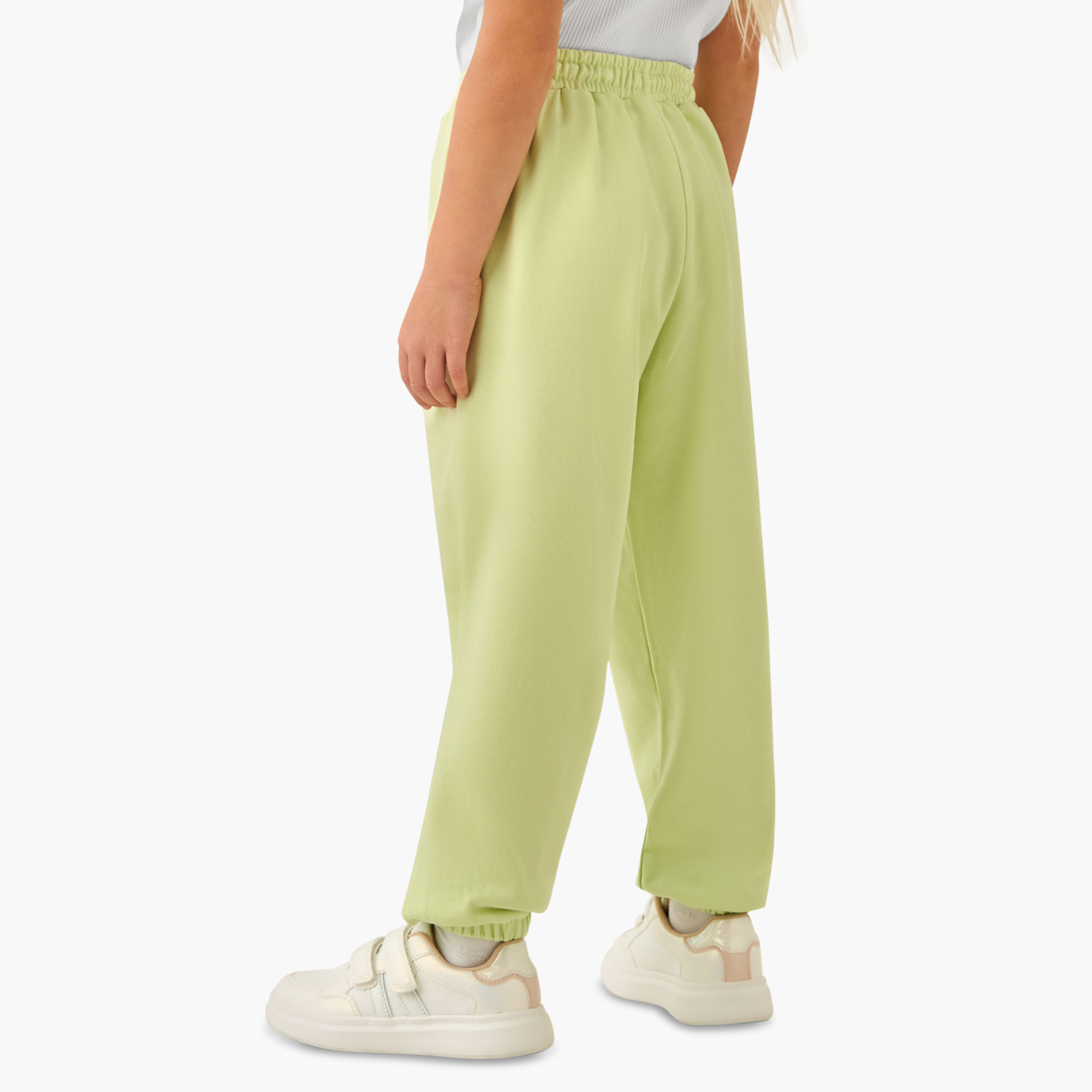 Juniors Girls Joggers with Butterfly Print - Cotton - Elasticated Drawstring-girls-clothing-bottoms-joggersandtrackpants-image-3