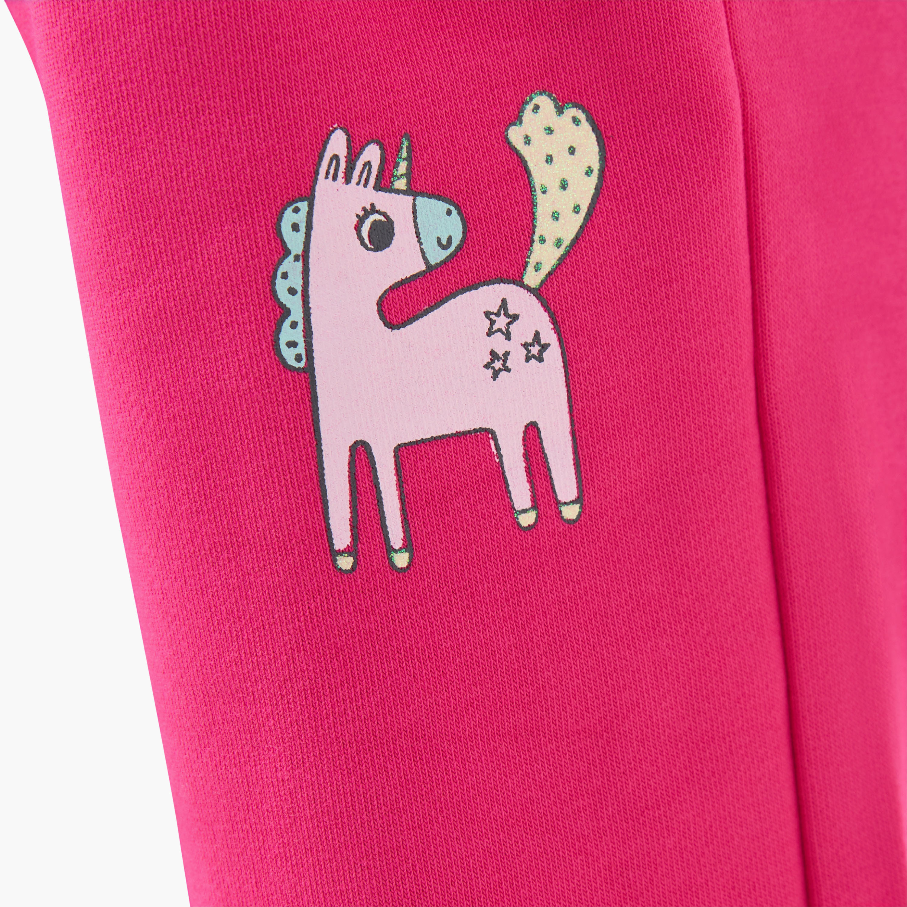 Juniors Girls Track Pants with Unicorn Print - Cotton - Drawstring Waist-baby-girls-clothing-bottoms-joggersandtrackpants-image-5