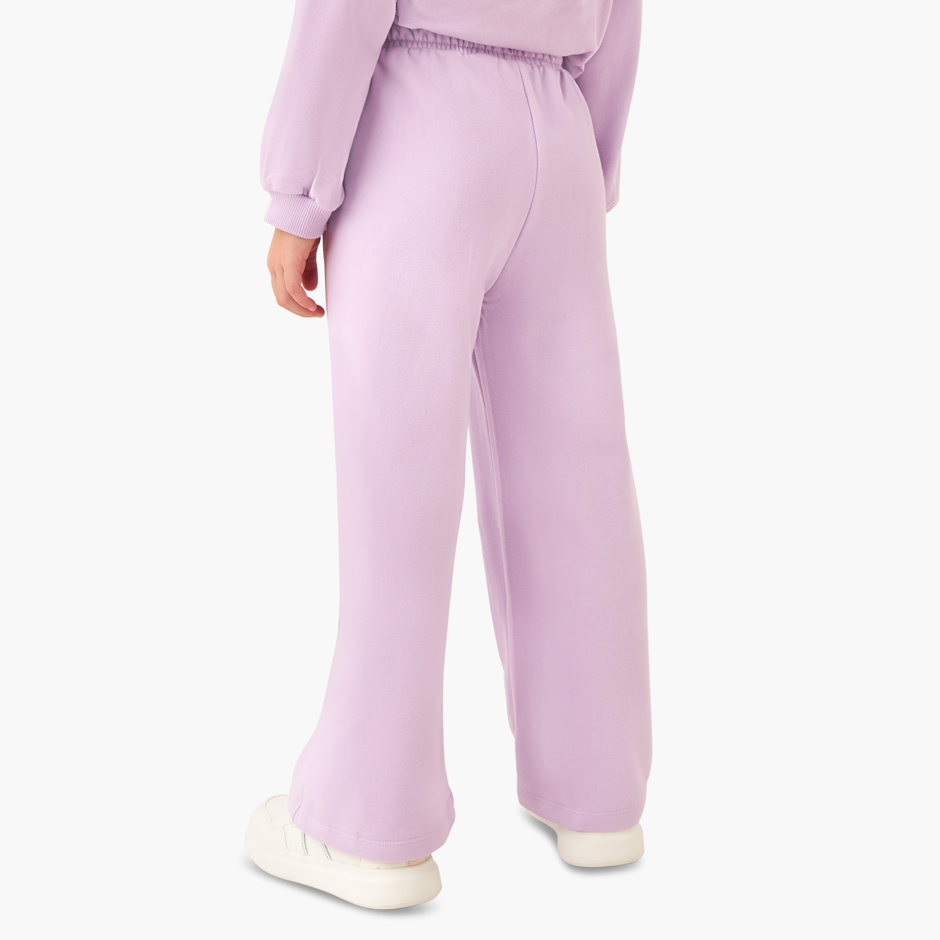 Juniors Drawstring Waist Track Pants with Slogan Print-girls-clothing-bottoms-joggersandtrackpants-image-3