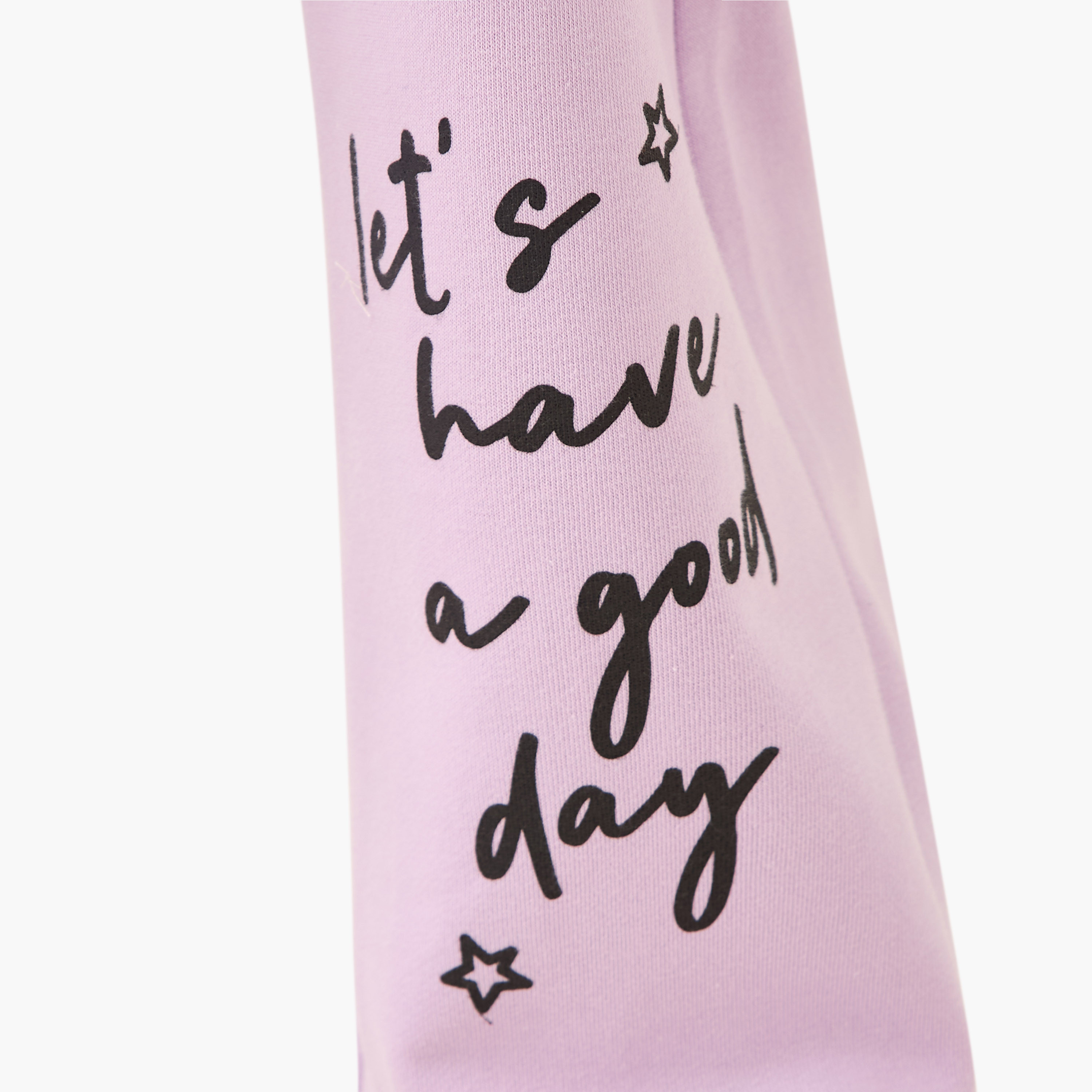 Juniors Drawstring Waist Track Pants with Slogan Print-girls-clothing-bottoms-joggersandtrackpants-image-5
