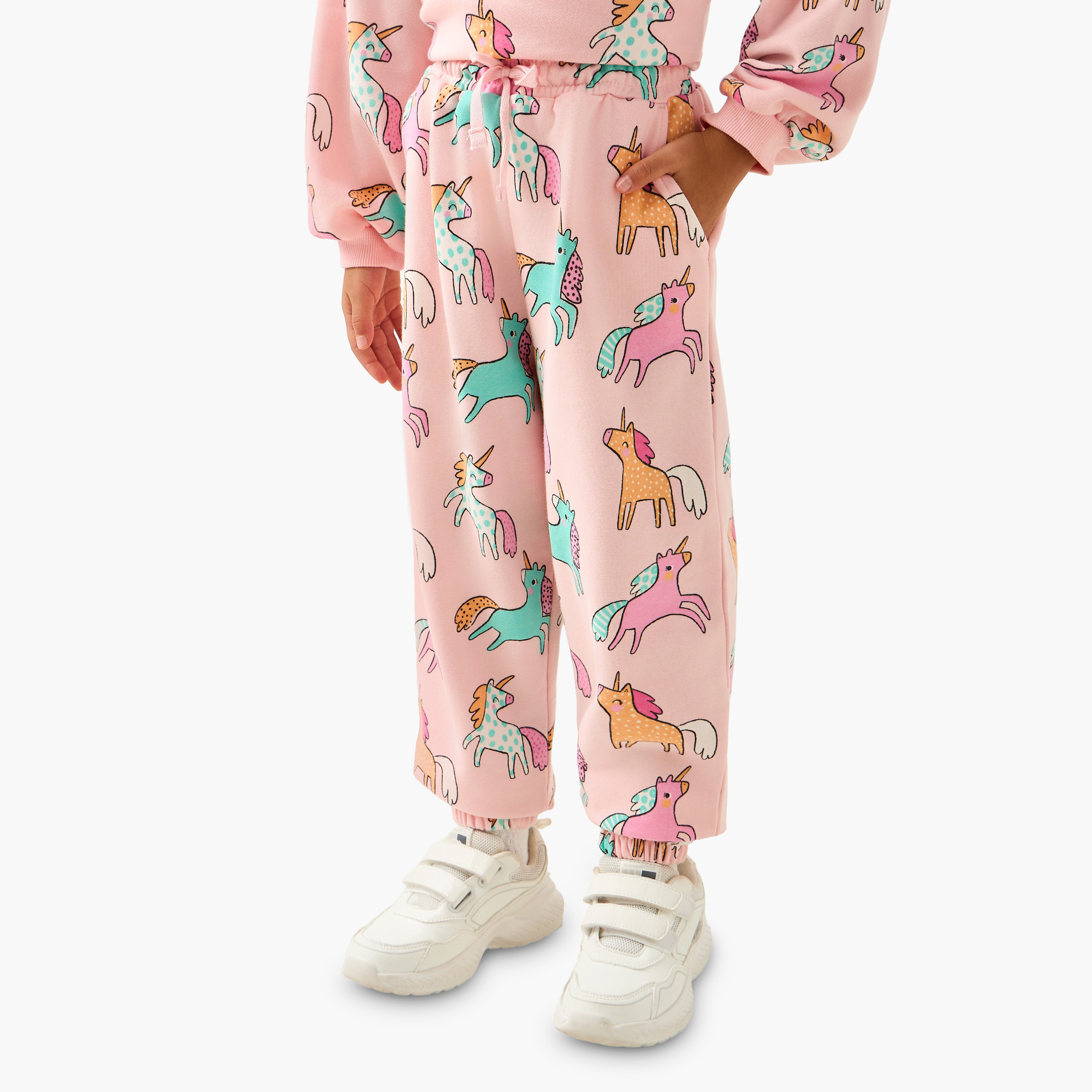 Juniors Drawstring Waist Joggers with Pockets-girls-clothing-bottoms-joggersandtrackpants-image-1