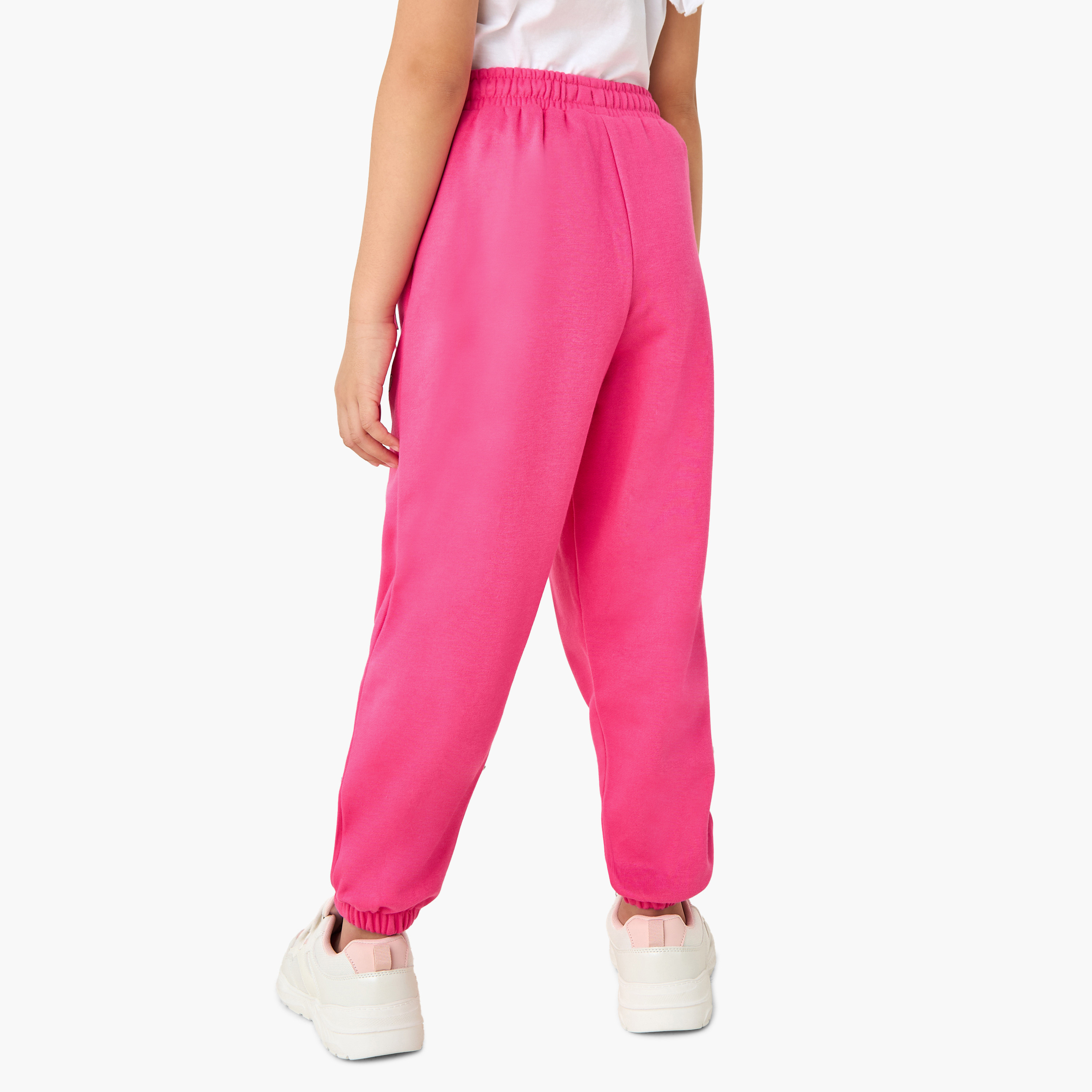 Juniors Girls Joggers with Bunny Print - Cotton Blend - Elastic Waist-baby-girls-clothing-bottoms-joggersandtrackpants-image-3