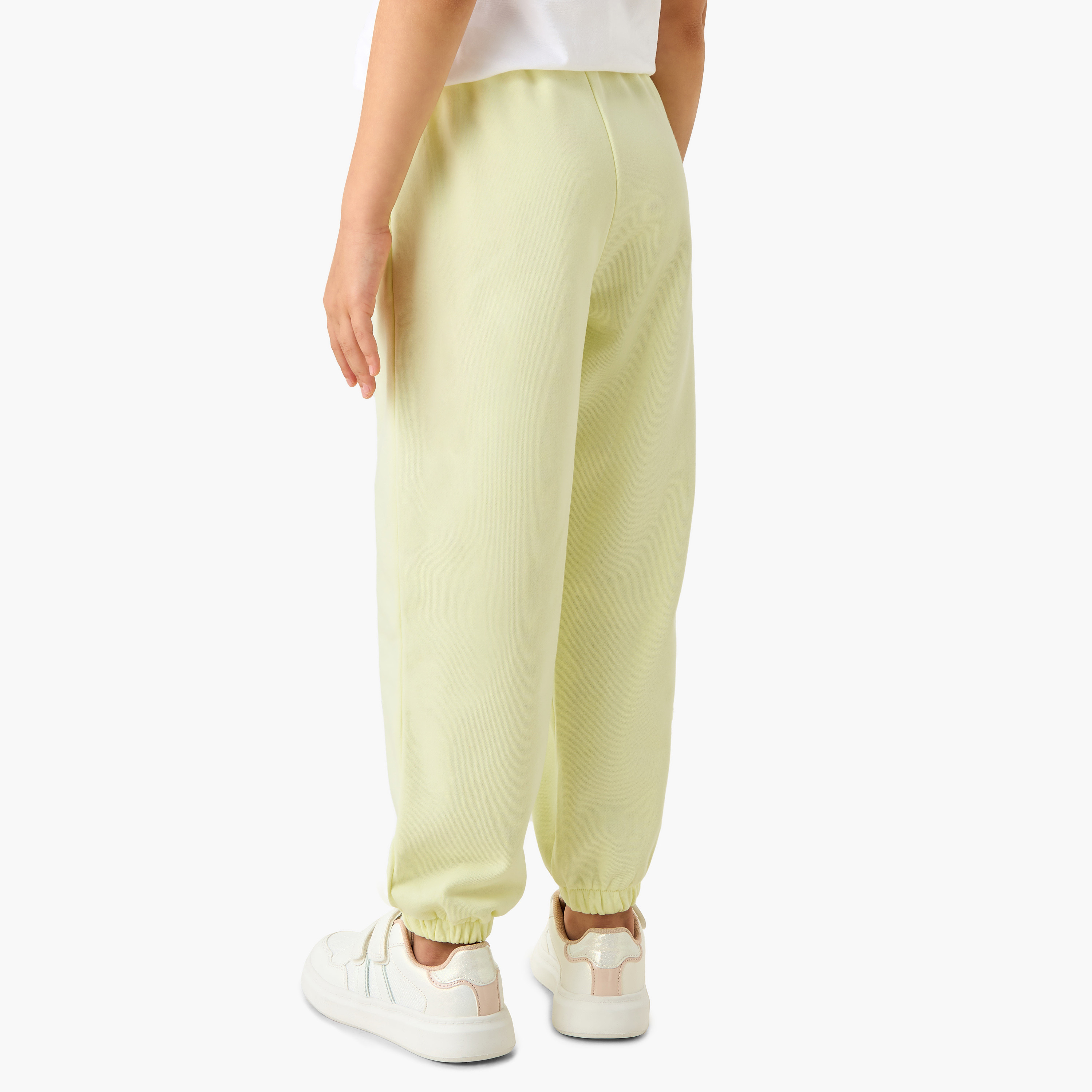 Juniors Girls Joggers with Bow Print - Cotton Blend - Elasticated-girls-clothing-bottoms-joggersandtrackpants-image-3