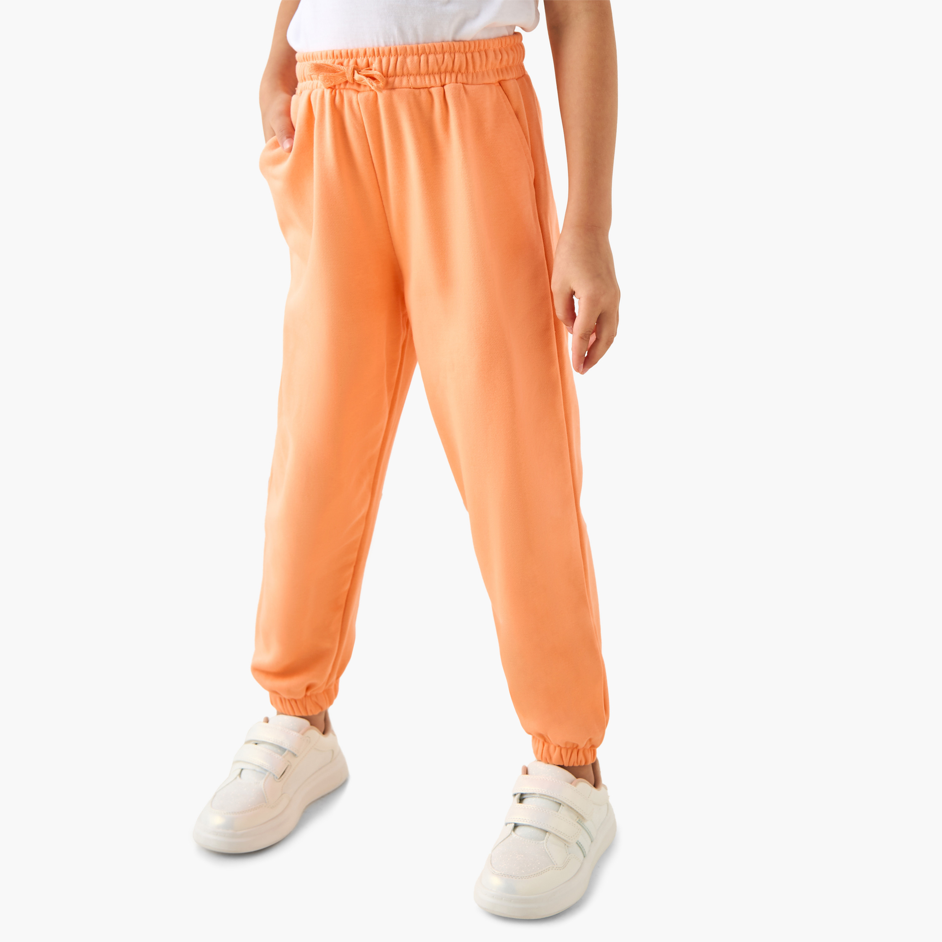 Juniors Girls Joggers with Pockets - Cotton Blend - Elasticated-girls-clothing-bottoms-joggersandtrackpants-image-1