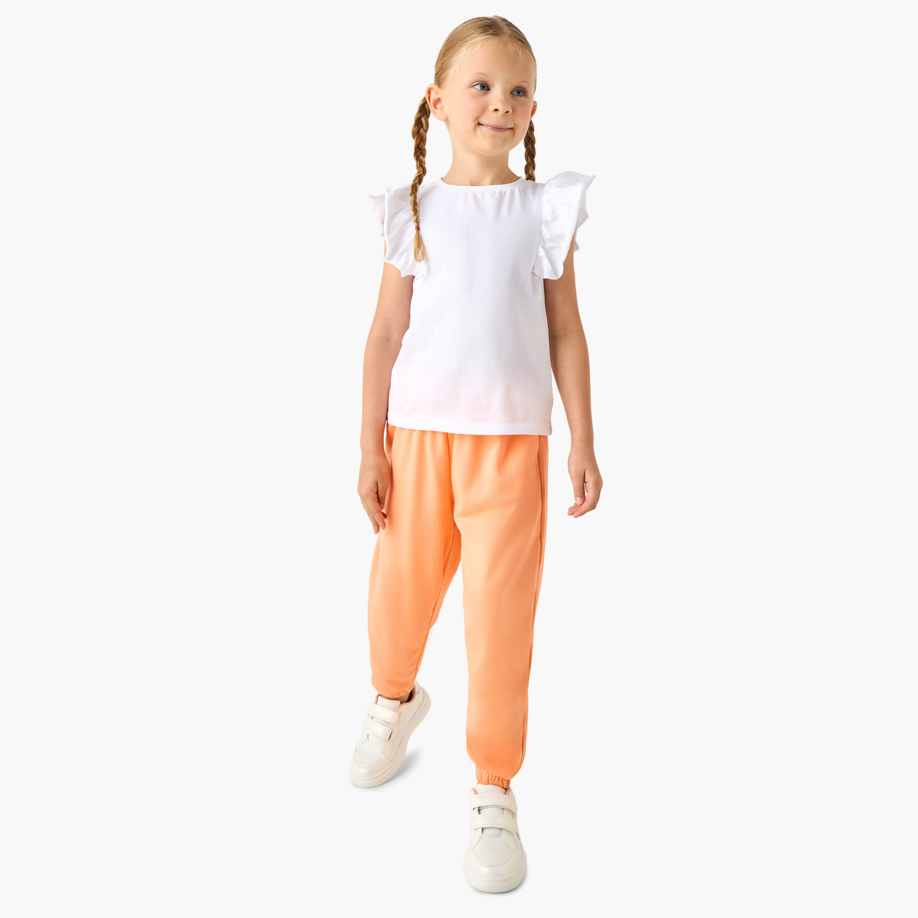 Juniors Girls Joggers with Pockets - Cotton Blend - Elasticated-girls-clothing-bottoms-joggersandtrackpants-image-2