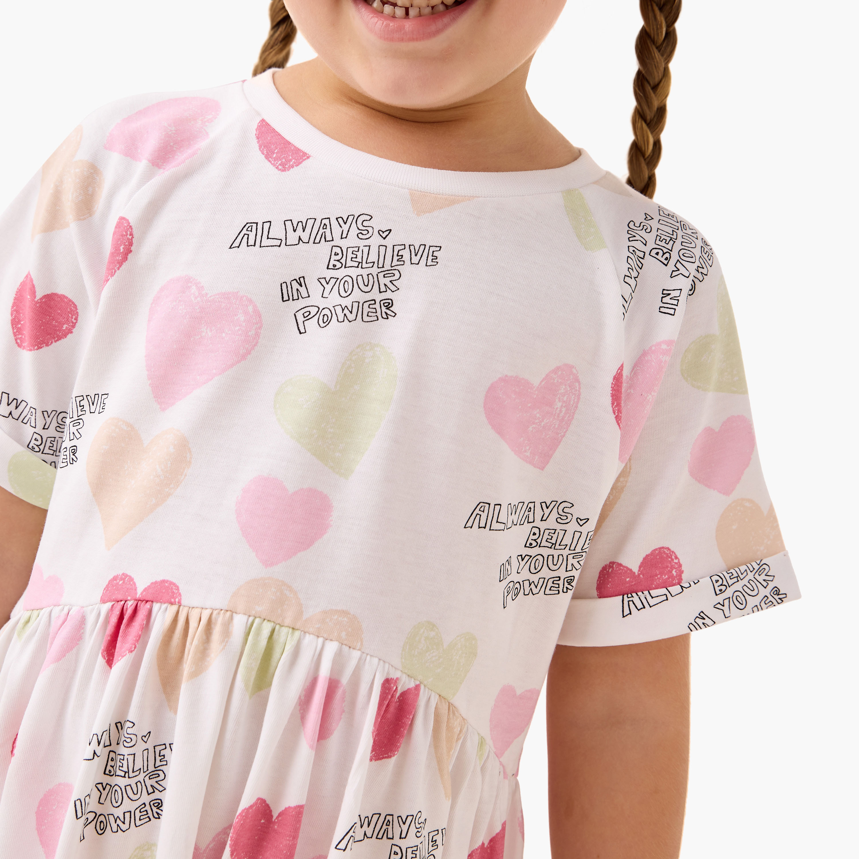 Juniors All-Over Heart Print Dress with Extended Sleeves-girls-clothing-dressesandjumpsuits-image-4