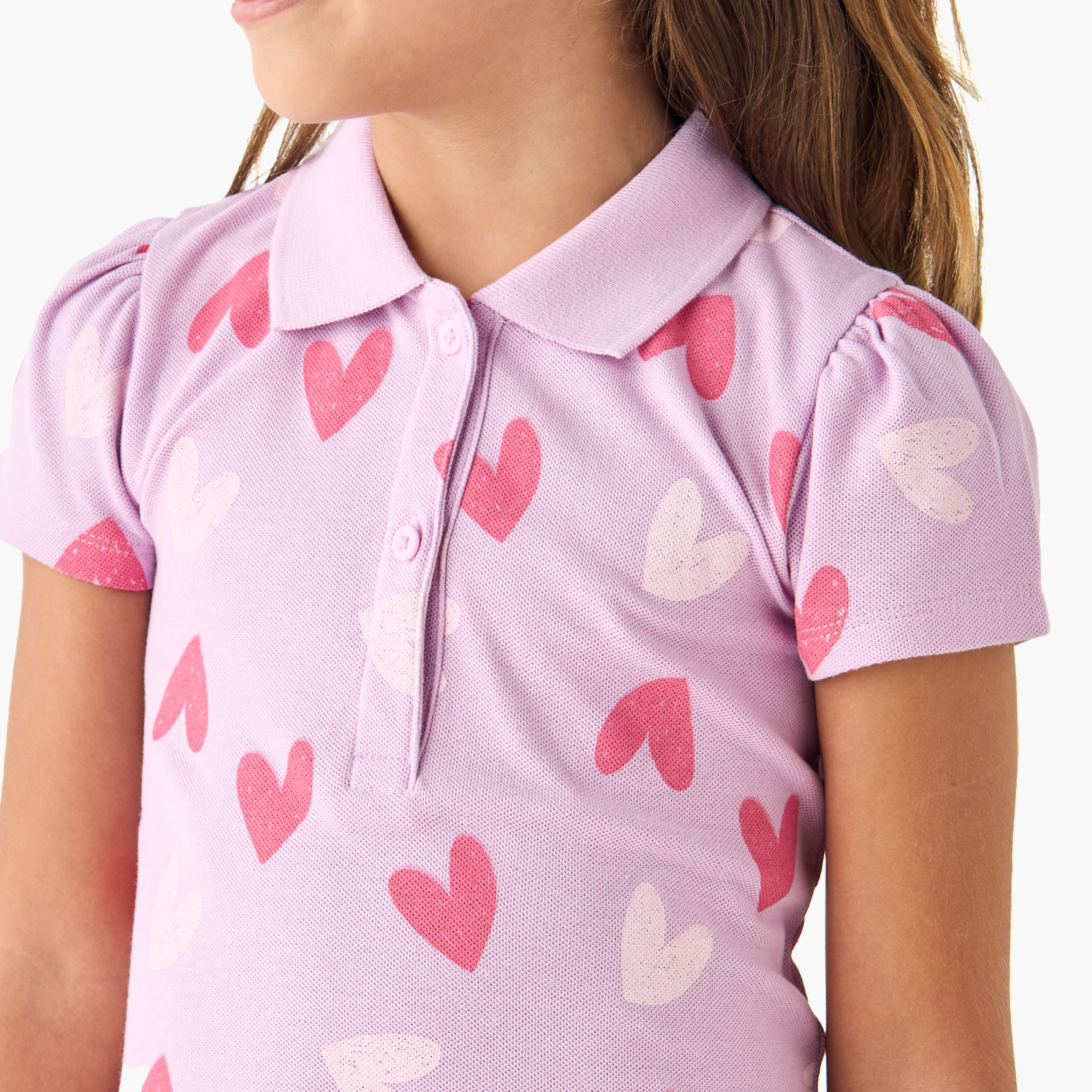 فستان بولو بطبعات وأكمام قصيرة من جونيورز-girls-clothing-dressesandjumpsuits-image-4