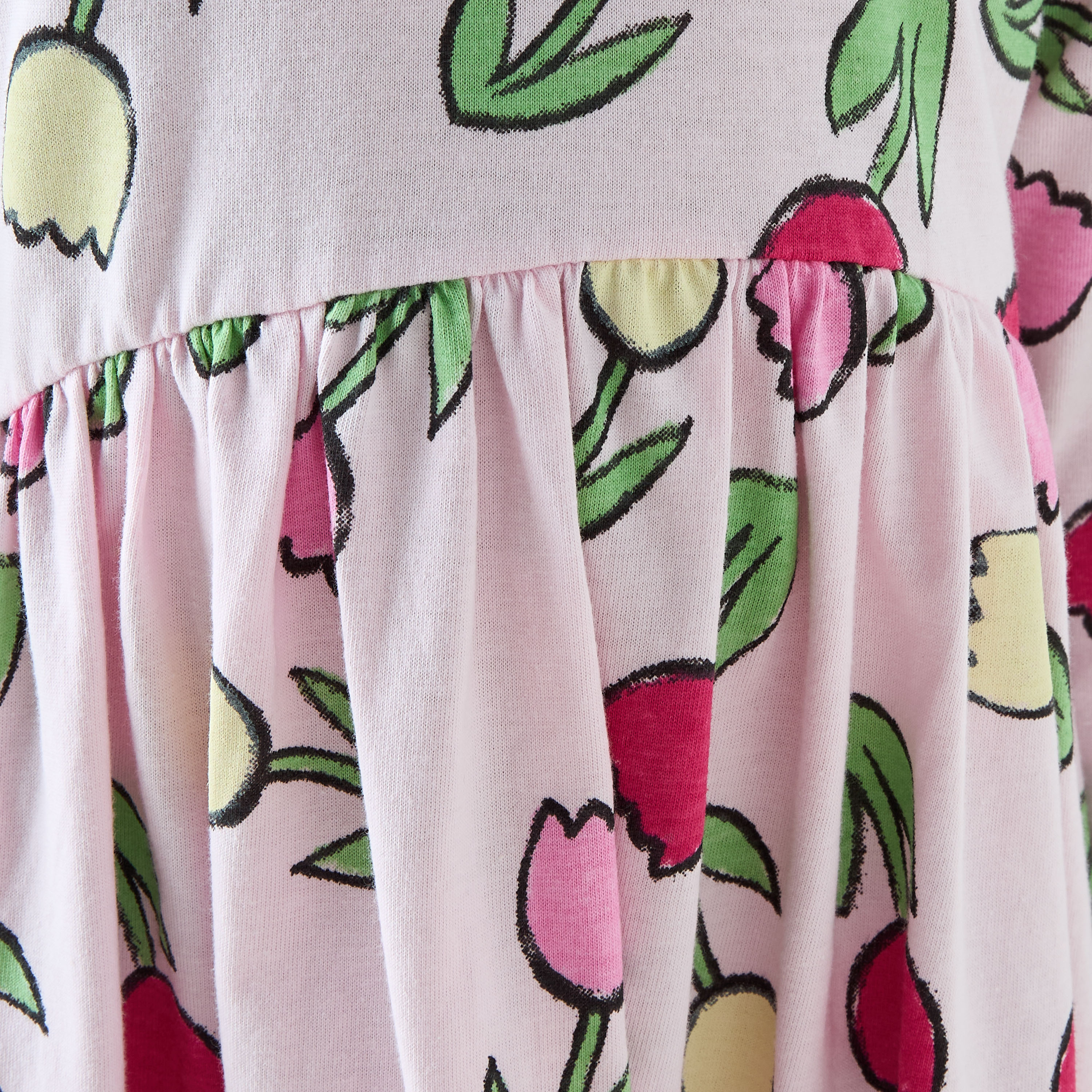 فستان إيه لاين بأكمام طويلة وطبعات زهرية من جونيورز-girls-clothing-dressesandjumpsuits-image-5