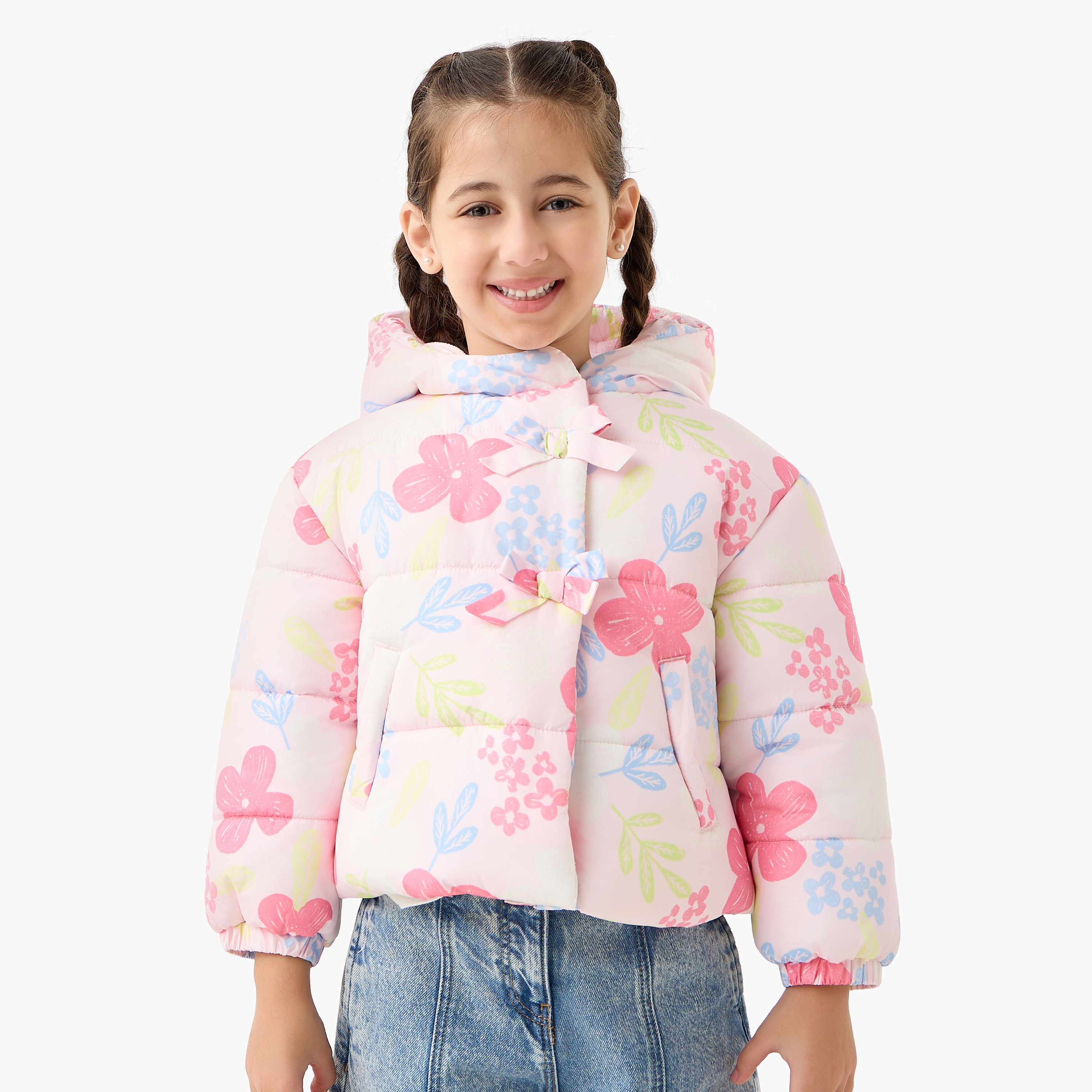 جاكيت ثقيل بقبعة وأكمام طويلة وطبعات قلوب من جونيورز-baby-girls-clothing-jacketsandcoats-image-6