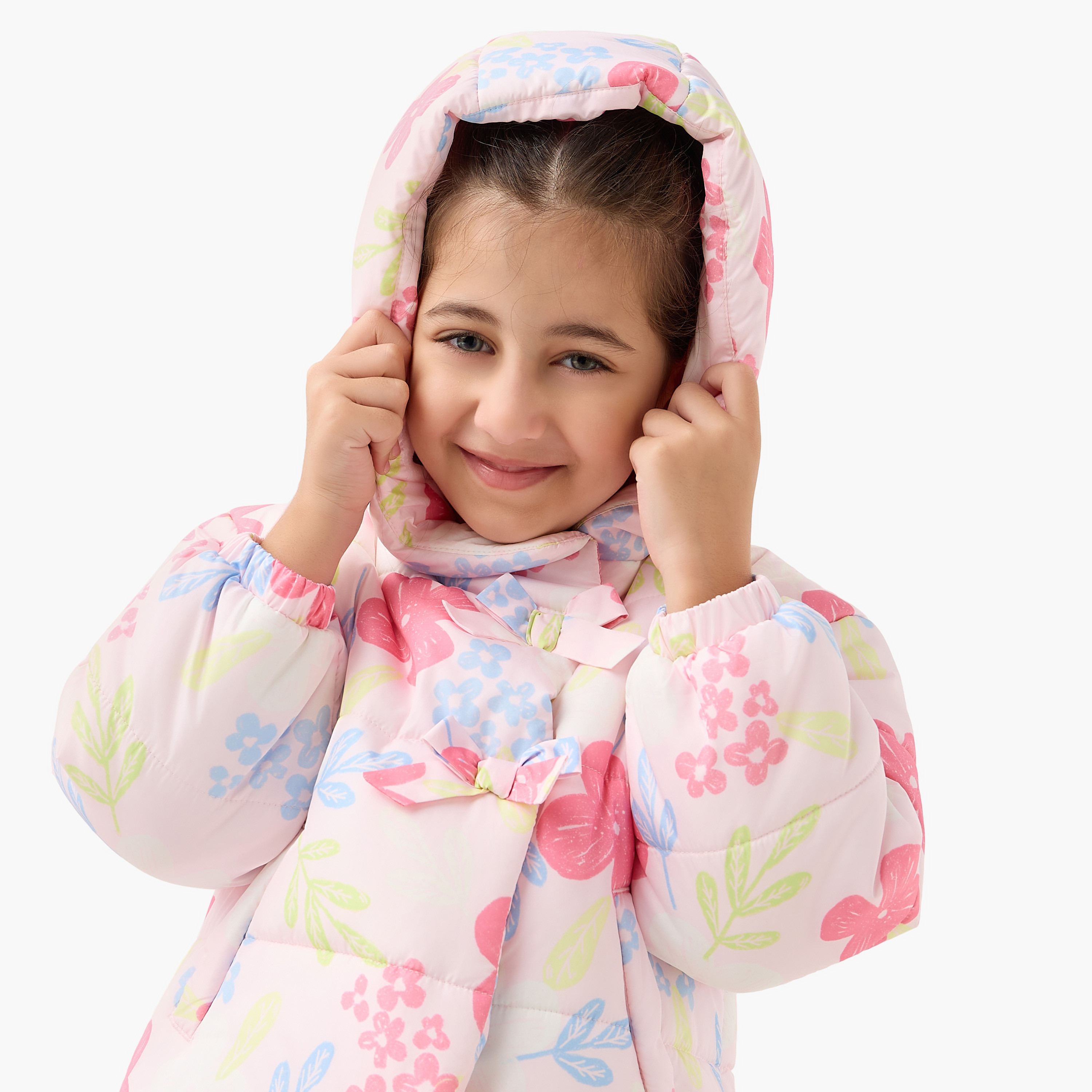 Juniors Heart Print Hooded Heavy Jacket with Long Sleeves-baby-girls-clothing-jacketsandcoats-image-4