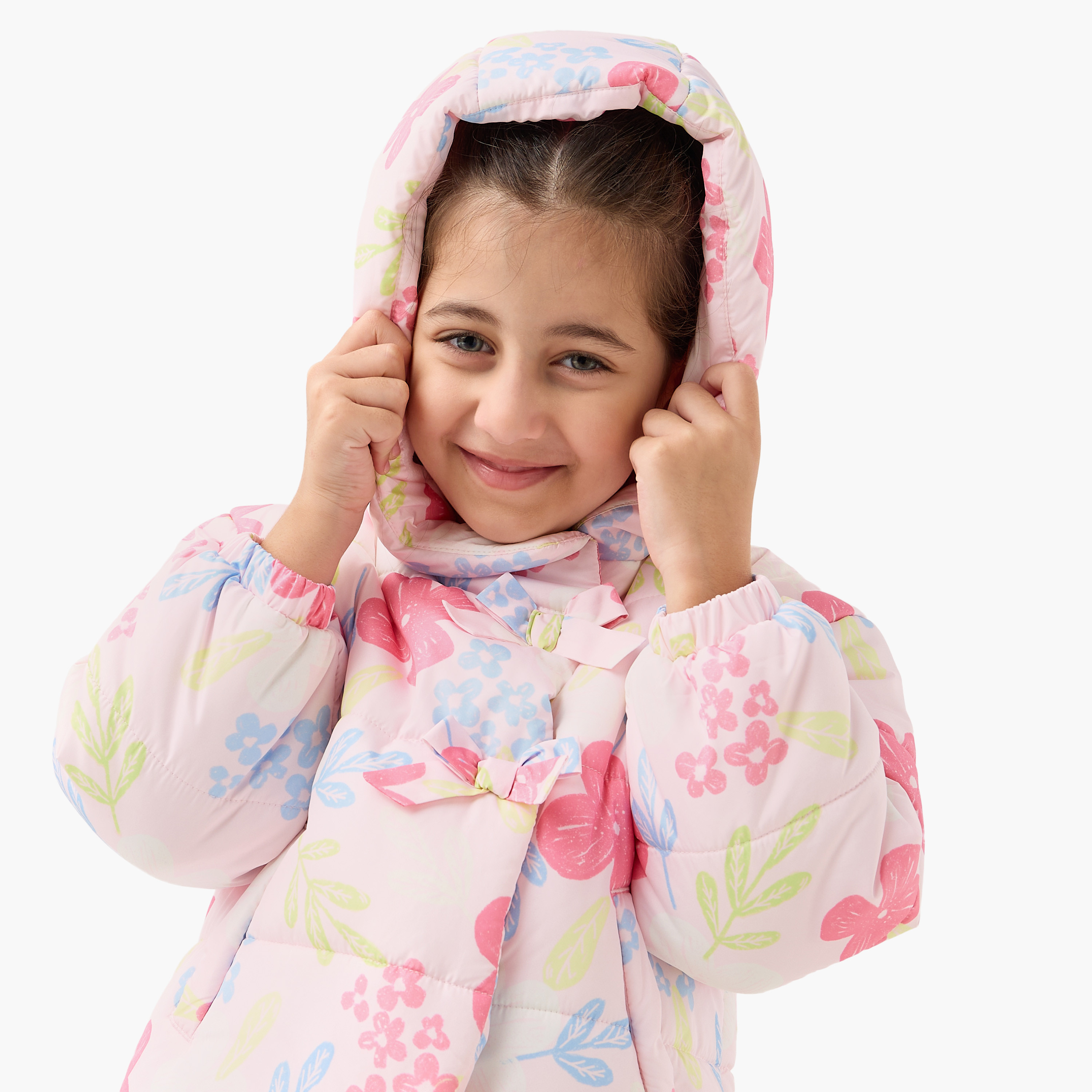 Juniors Heart Print Hooded Heavy Jacket with Long Sleeves-baby-girls-clothing-jacketsandcoats-image-4
