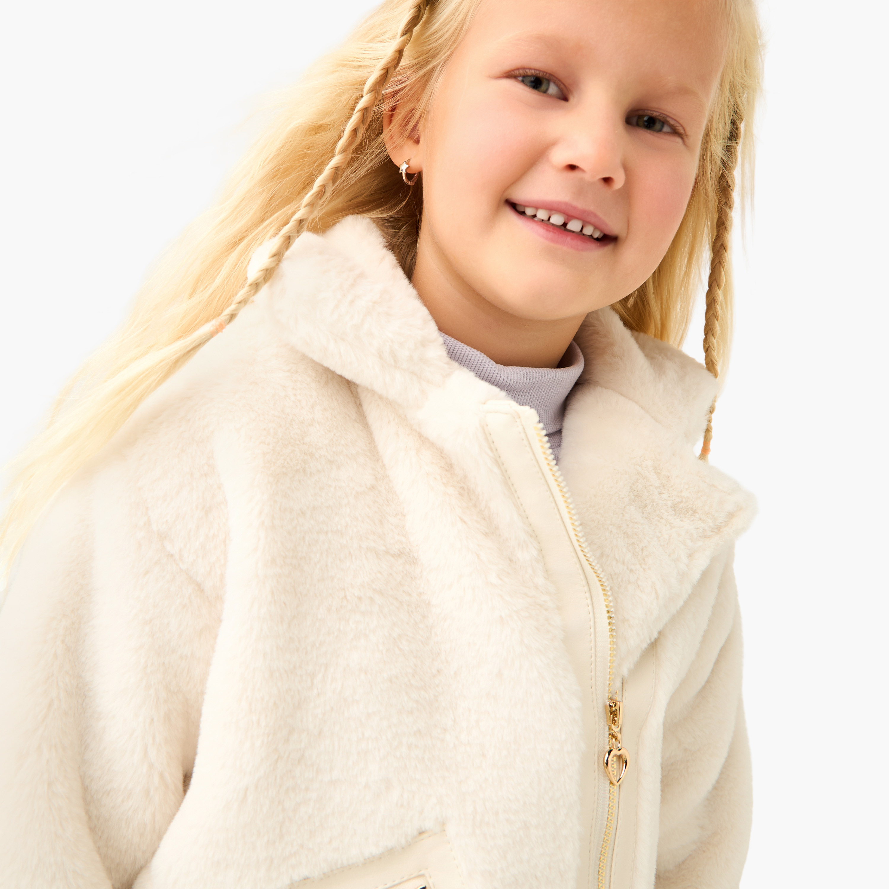 Juniors Solid Collared Jacket with Pockets and Long Sleeves-baby-girls-clothing-jacketsandcoats-image-5