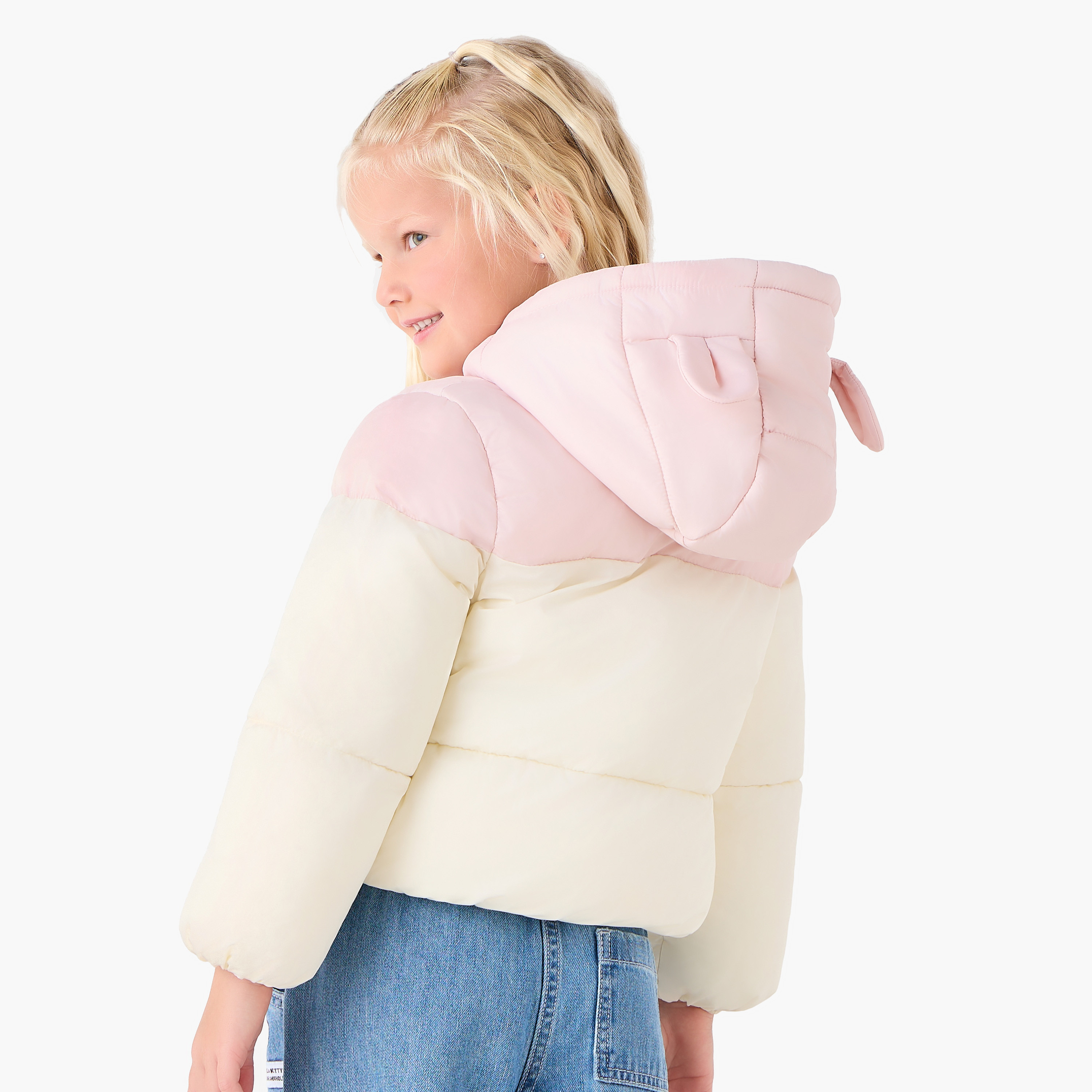 Juniors Heavy Jacket with Hood and Zip Closure-baby-girls-clothing-jacketsandcoats-image-3