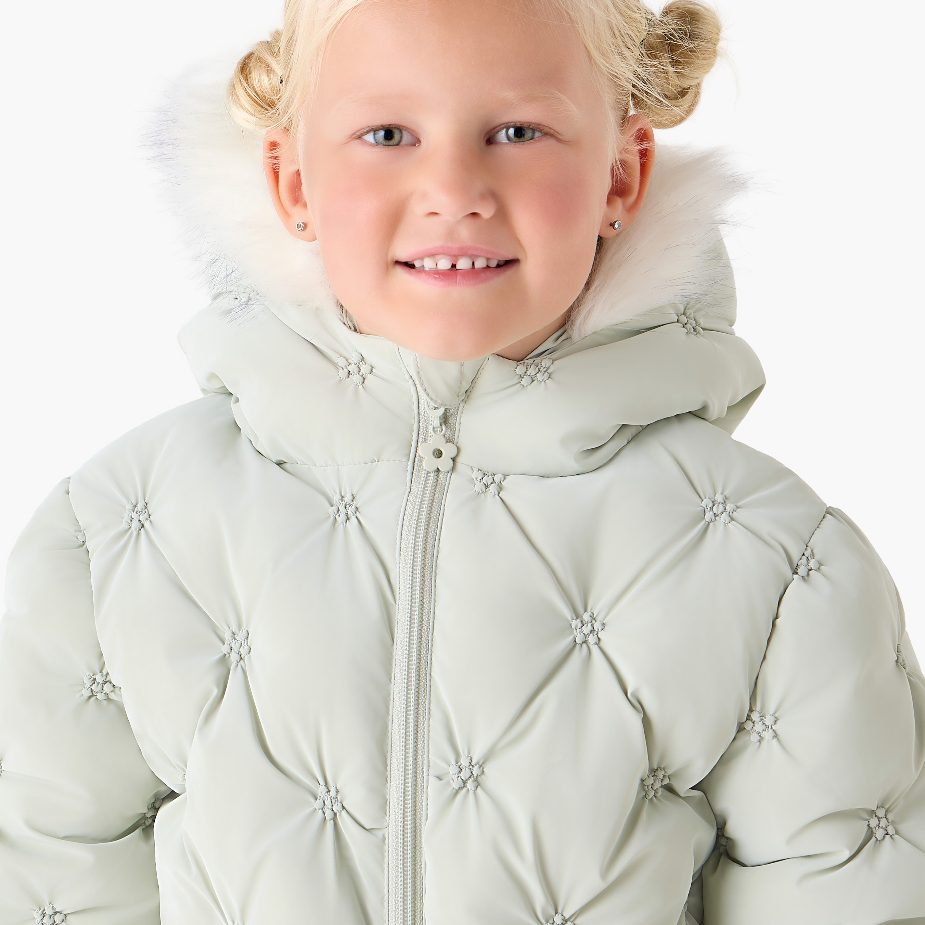 Juniors Quilted Heavy Jacket with Hood and Zip Closure-baby-girls-clothing-jacketsandcoats-image-4