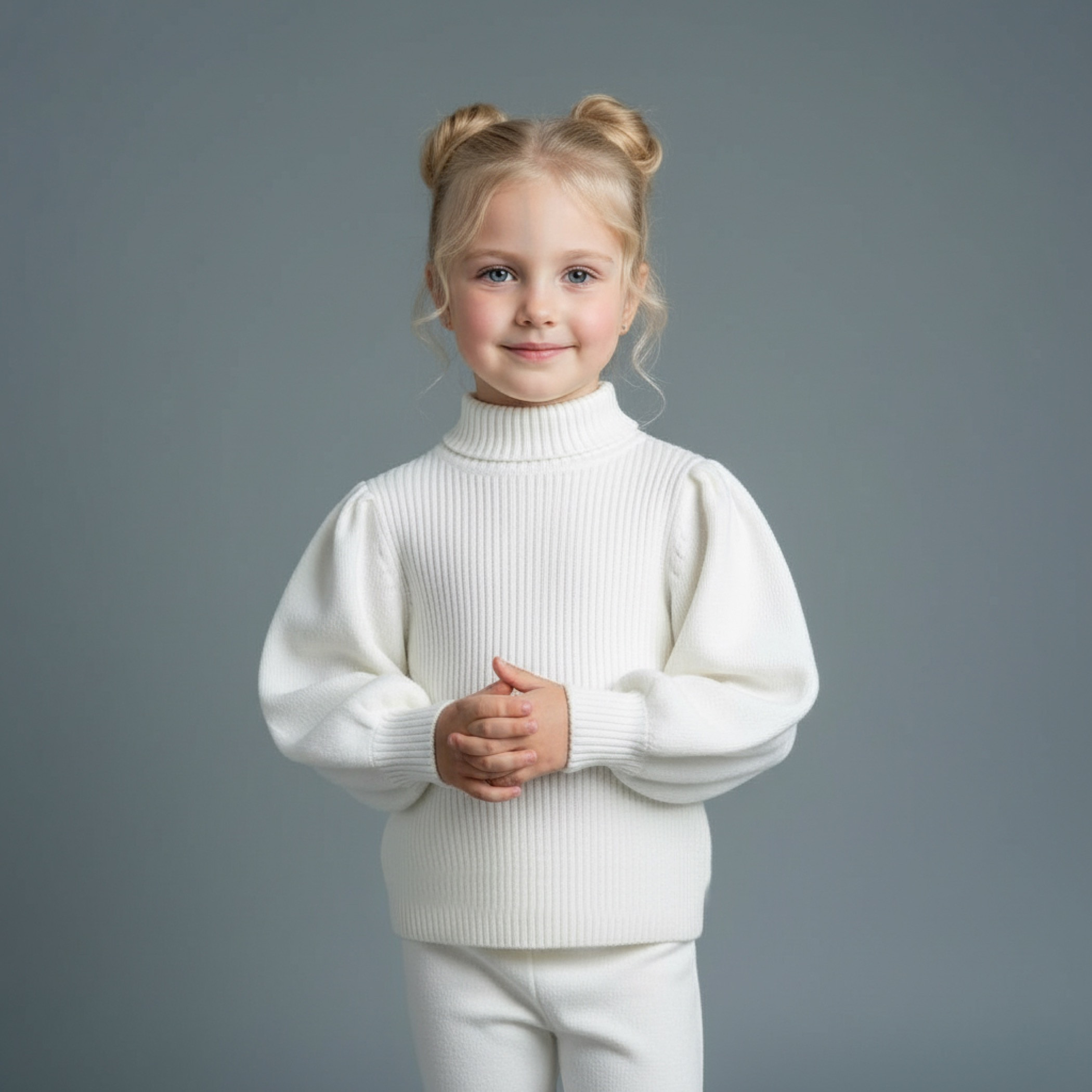 Juniors Ribbed Turtleneck Sweater with Long Sleeves-girls-clothing-winterwear-jumpersandcardigans-image-1