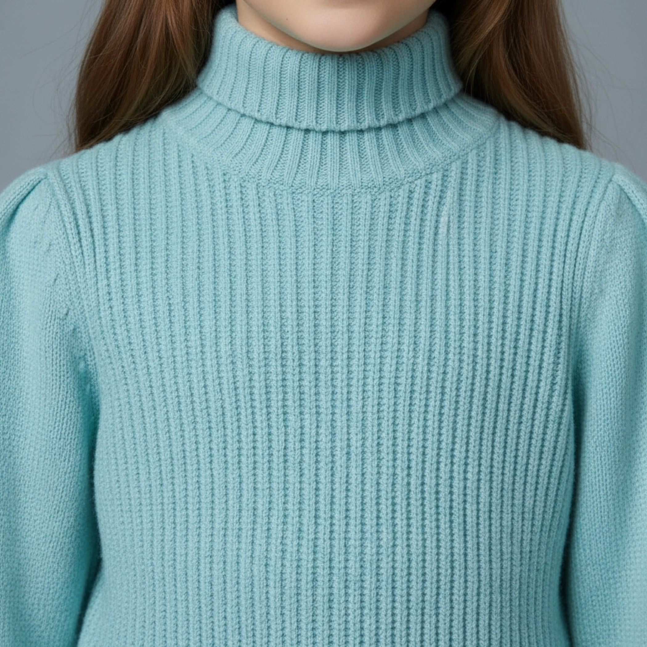 Juniors Ribbed Turtleneck Sweater with Long Sleeves-girls-clothing-winterwear-jumpersandcardigans-image-4
