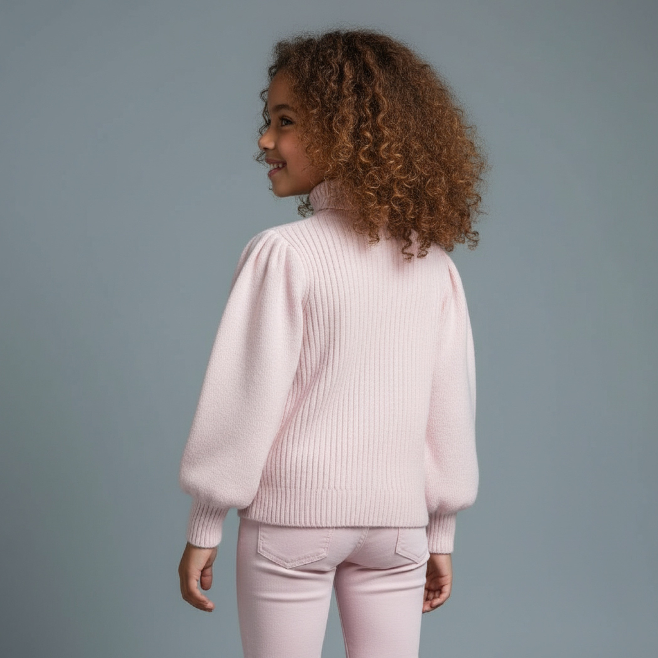 Juniors Ribbed Turtleneck Sweater with Long Sleeves-girls-clothing-winterwear-jumpersandcardigans-image-2