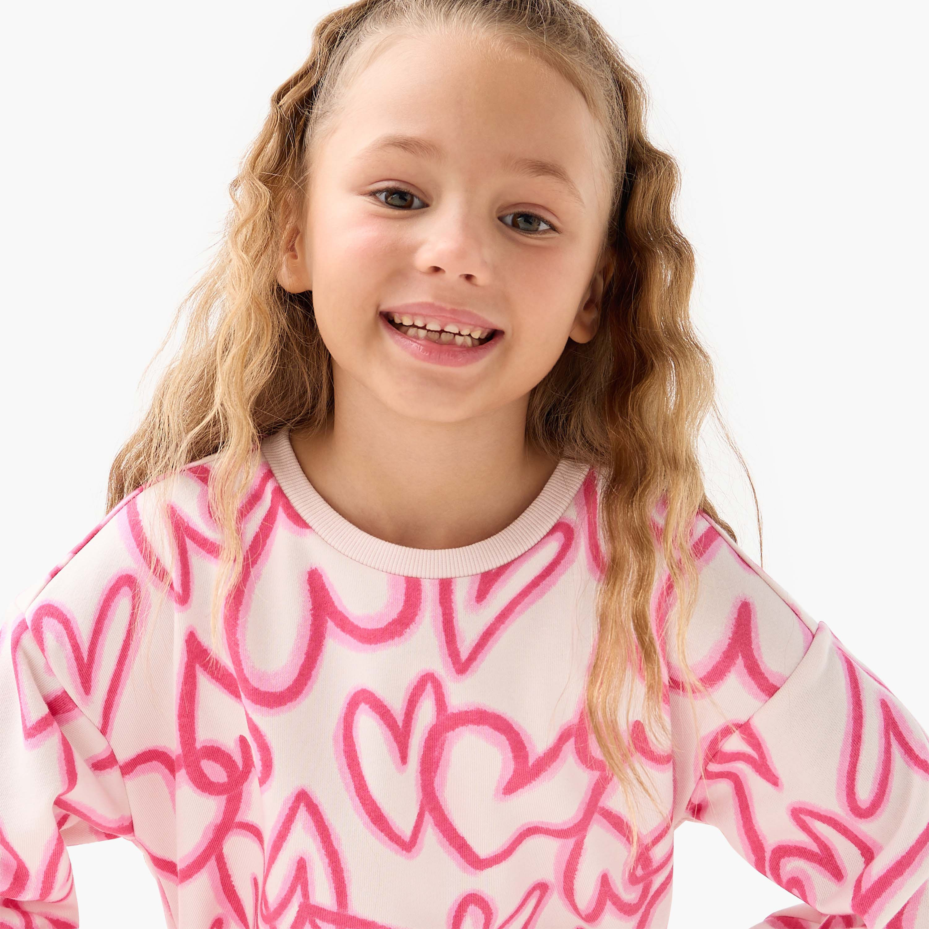 Juniors Floral Print Pullover with Crew Neck-baby-girls-clothing-winterwear-sweatshirts-image-4