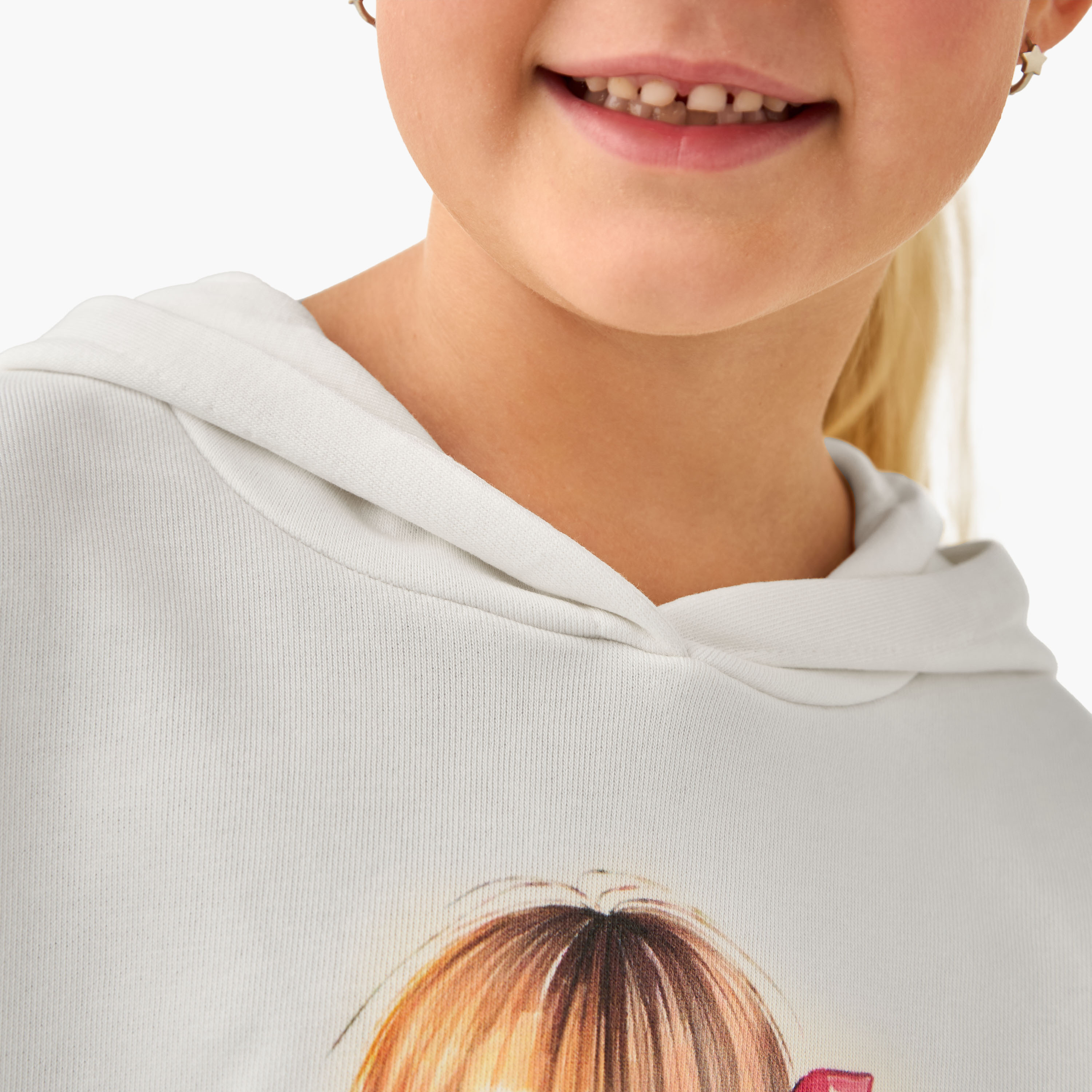 Juniors Graphic Print Sweatshirt with Long Sleeves-baby-girls-clothing-winterwear-sweatshirts-image-5