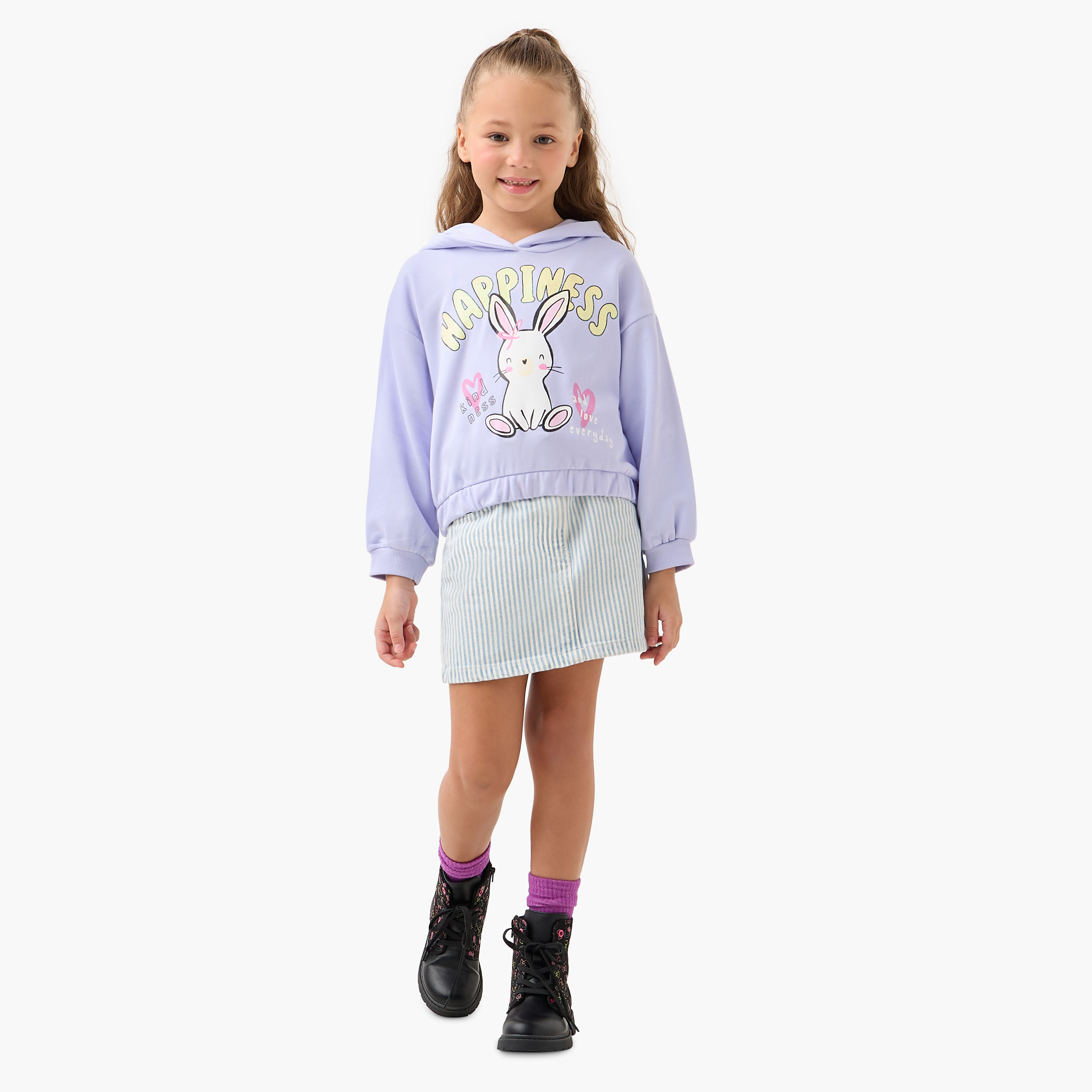 Juniors Bunny Print Pullover with Hood-baby-girls-clothing-sweatshirts-image-2