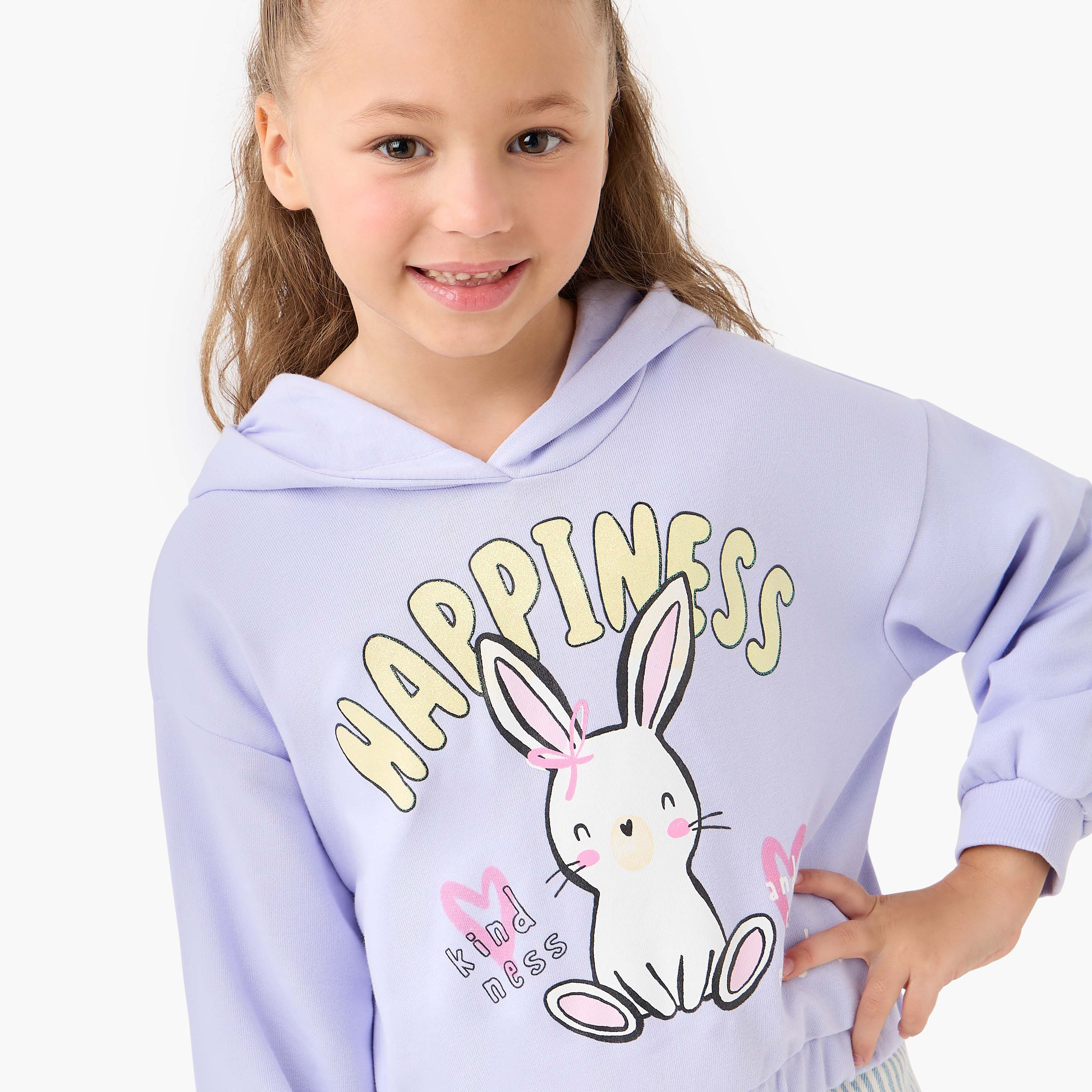 Juniors Bunny Print Pullover with Hood-baby-girls-clothing-sweatshirts-image-4