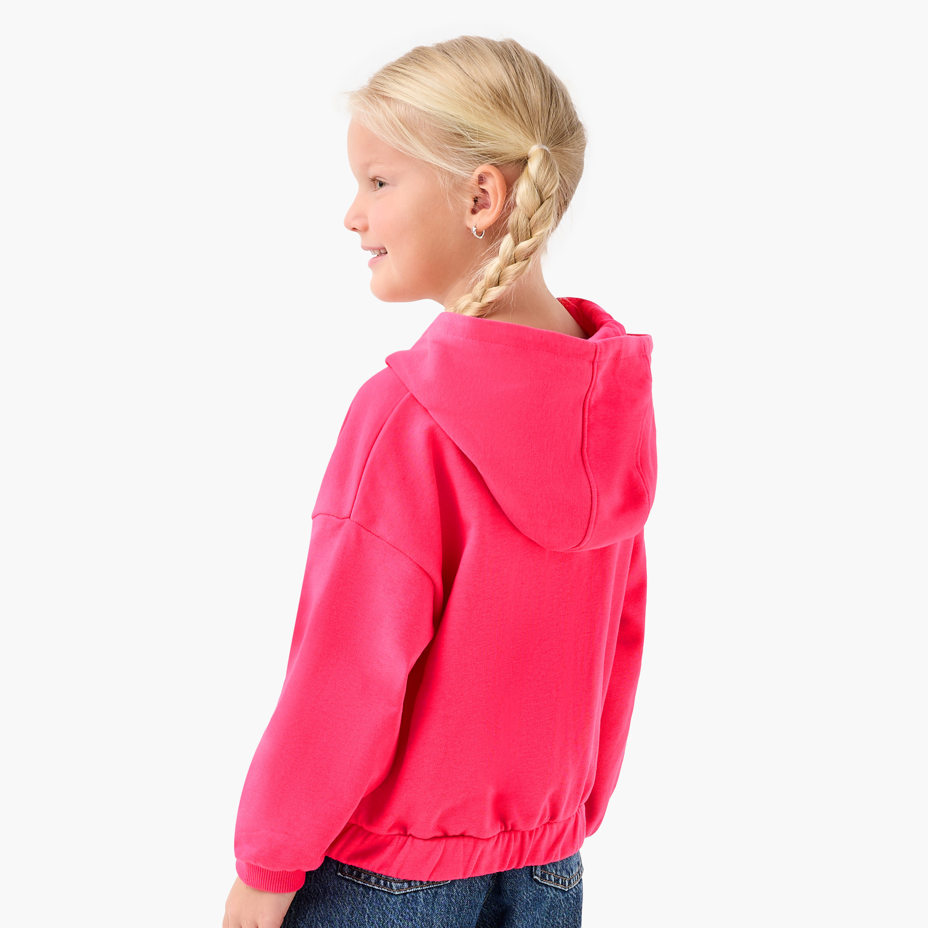 Juniors Unicorn Print Hoodie with Long Sleeves-girls-clothing-sweatshirts-image-3