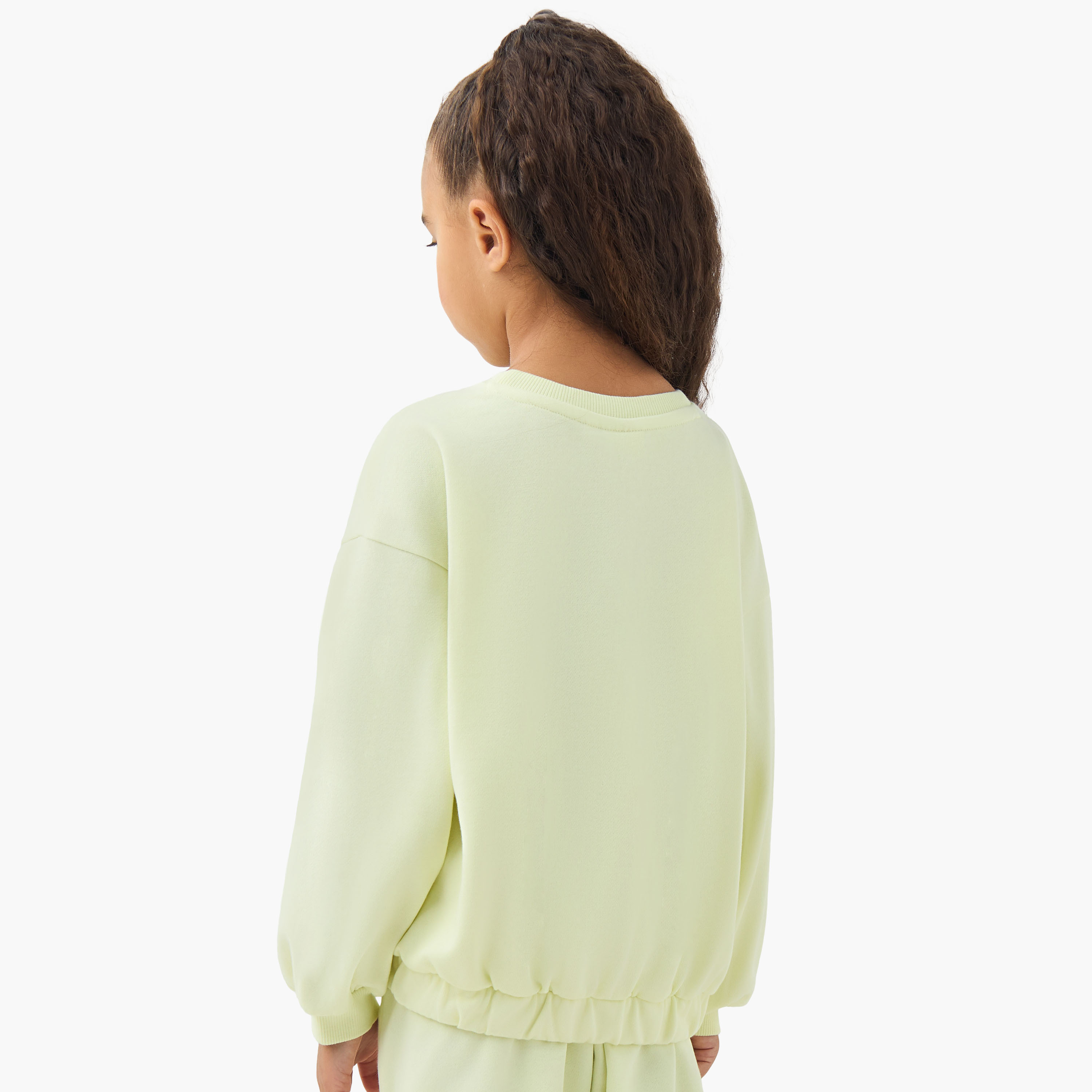 Juniors Teddy Bear Print Sweatshirt with Long Sleeves-baby-girls-clothing-sweatshirts-image-3