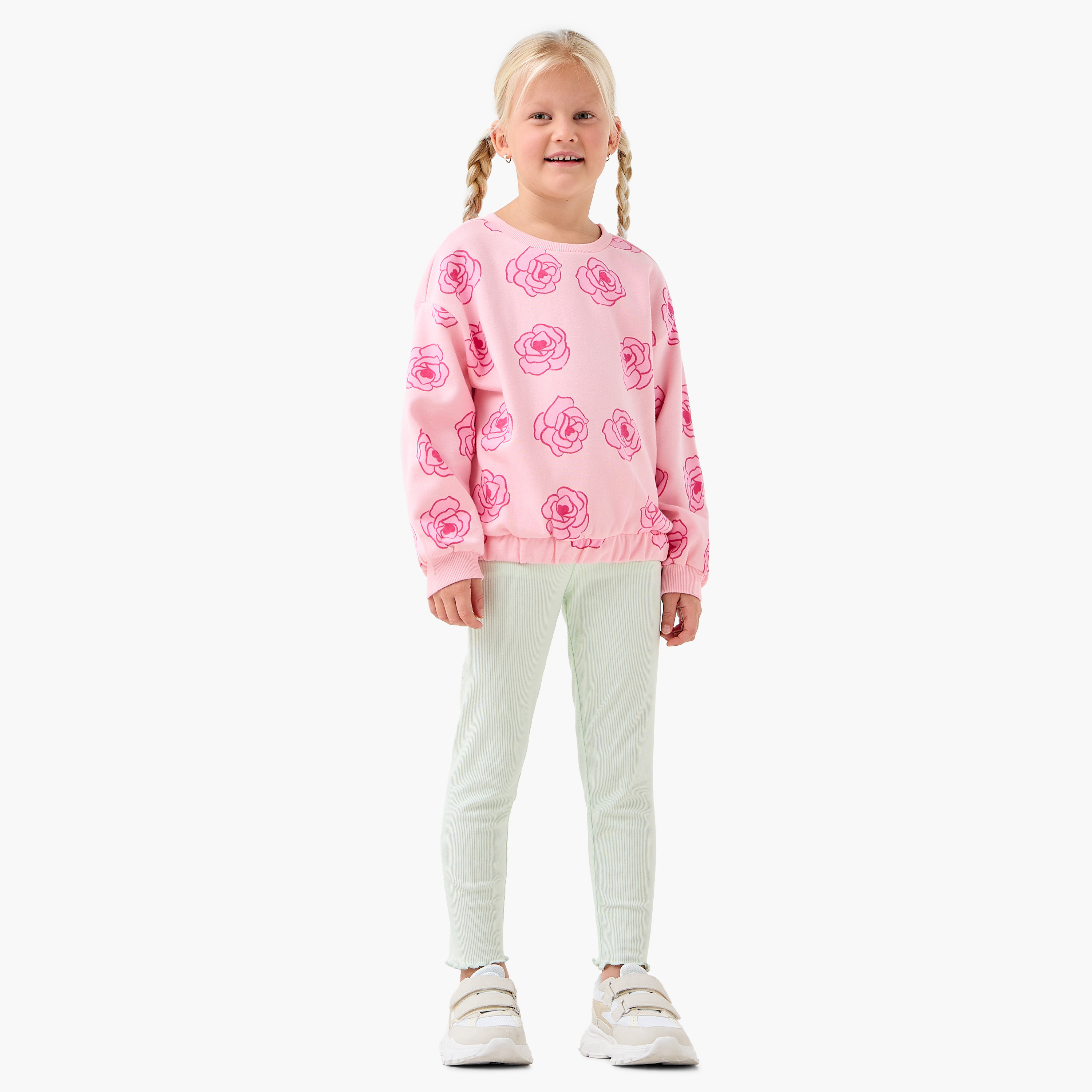 سويت شيرت بأكمام طويلة وطبعات زهرية من جونيورز-girls-clothing-sweatshirts-image-4