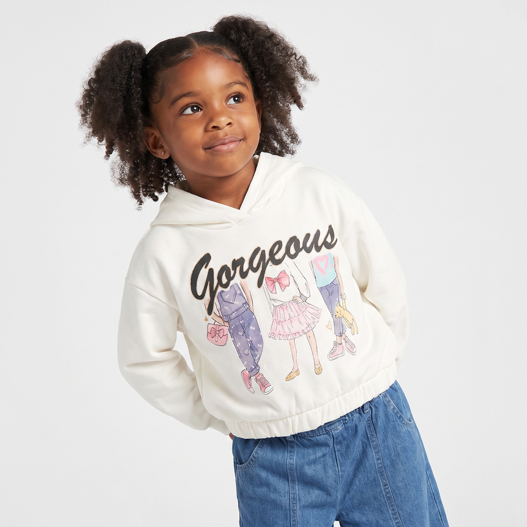 Juniors Hooded Sweatshirt with Long Sleeves-girls-clothing-sweatshirts-image-1