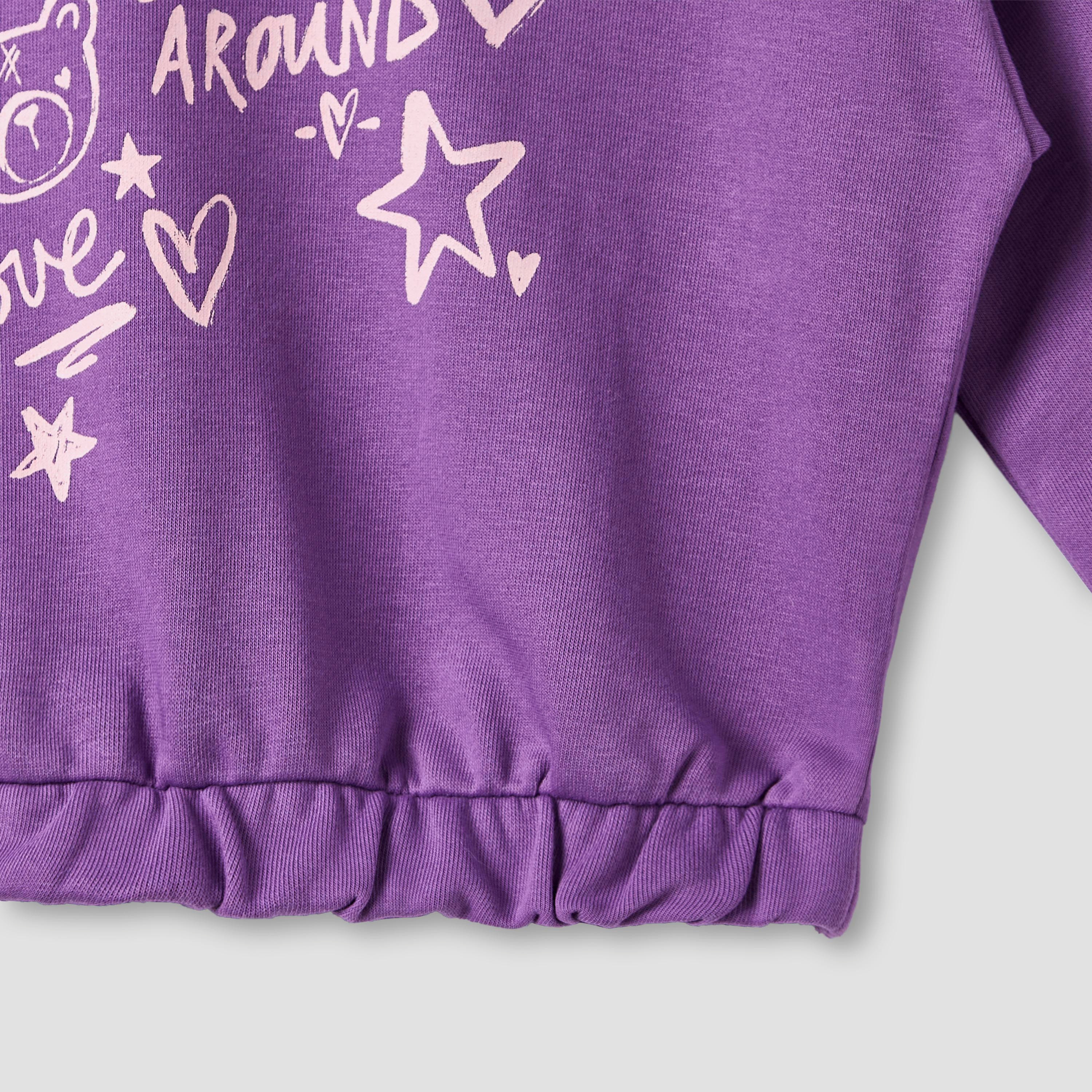 Juniors Round Neck Sweatshirt with Long Sleeves-baby-girls-clothing-sweatshirts-image-4