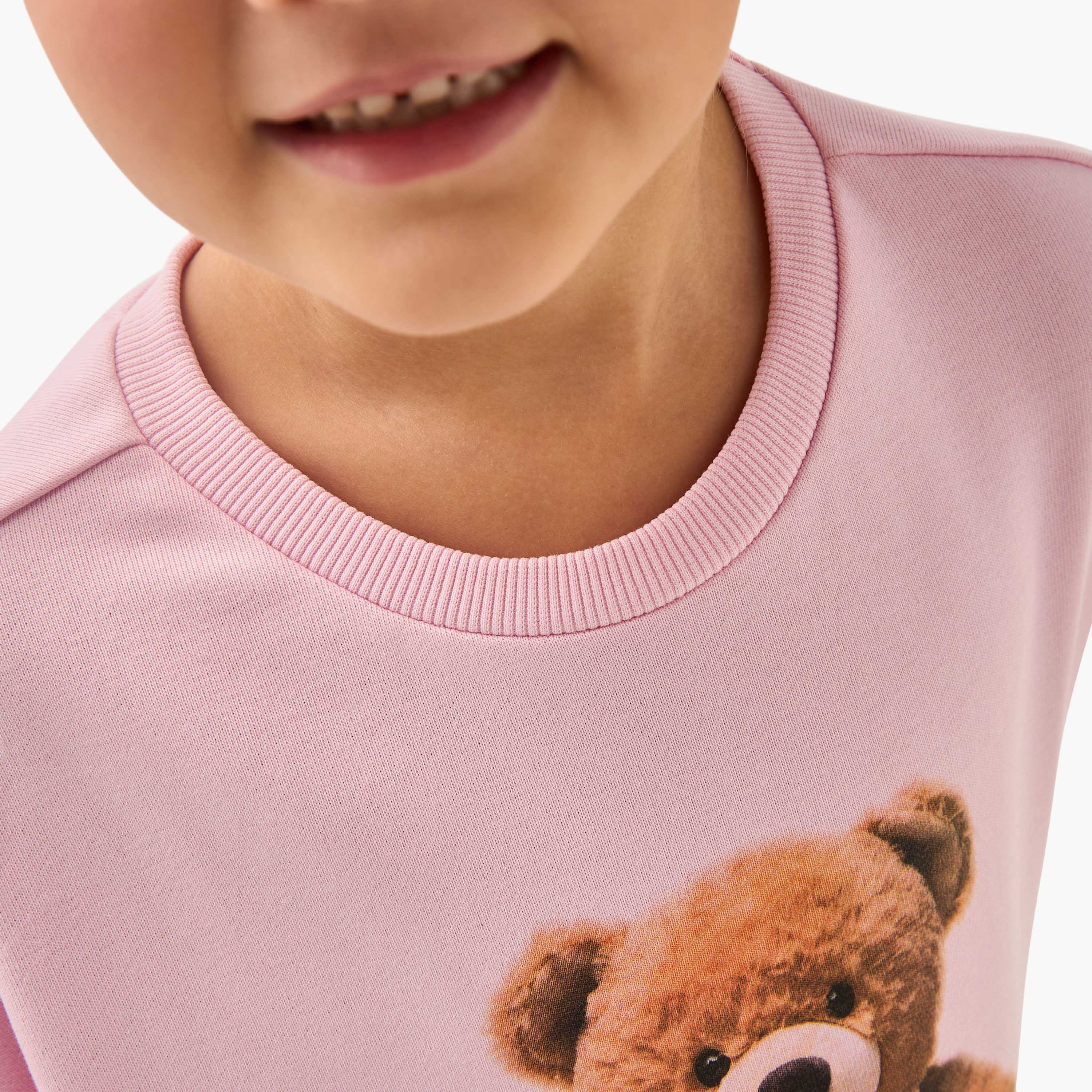 Juniors Round Neck Sweatshirt with Long Sleeves-baby-girls-clothing-sweatshirts-image-5