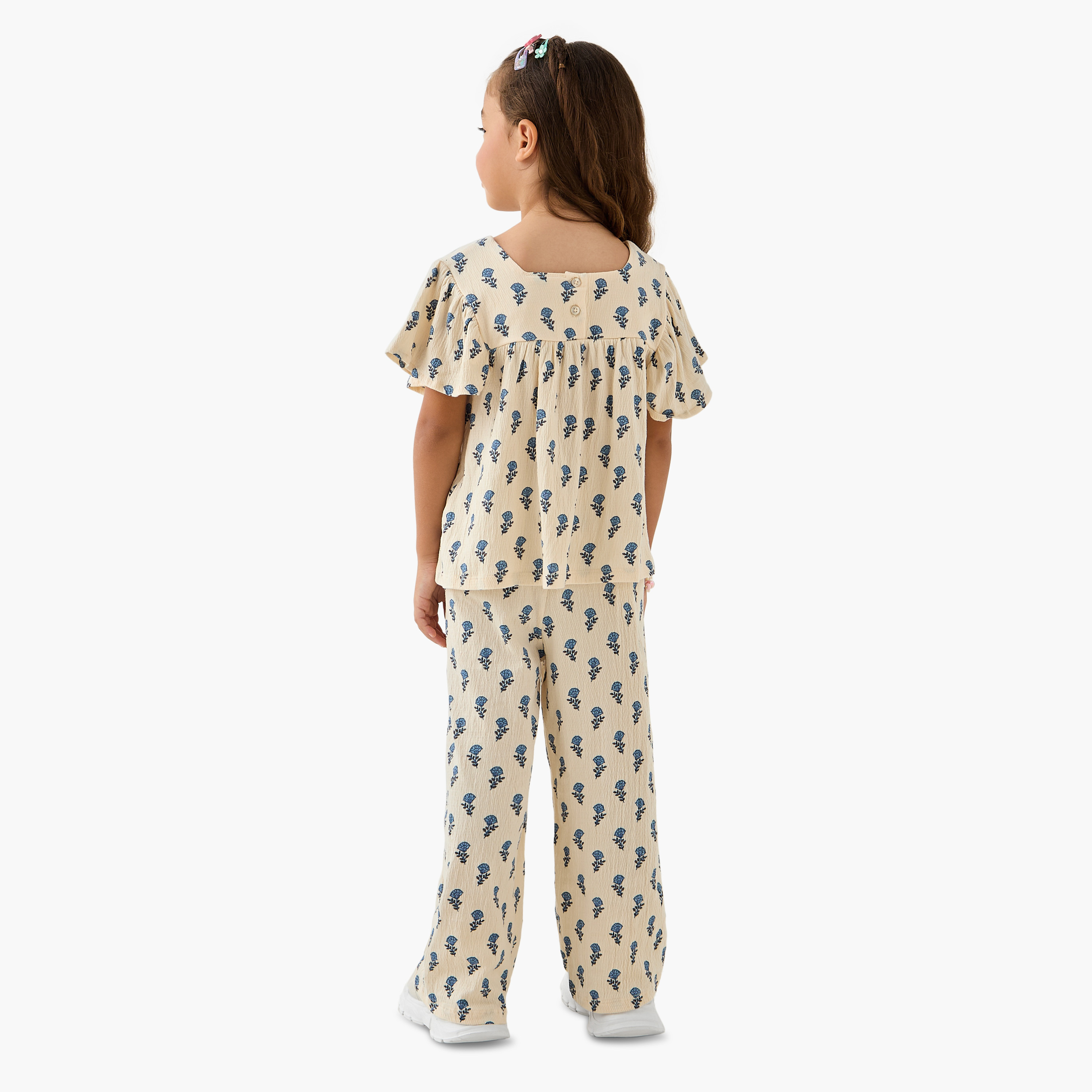 Juniors All-Over Floral Print Square Neck Top and Pants Set-baby-girls-clothing-setsandcoords-image-5