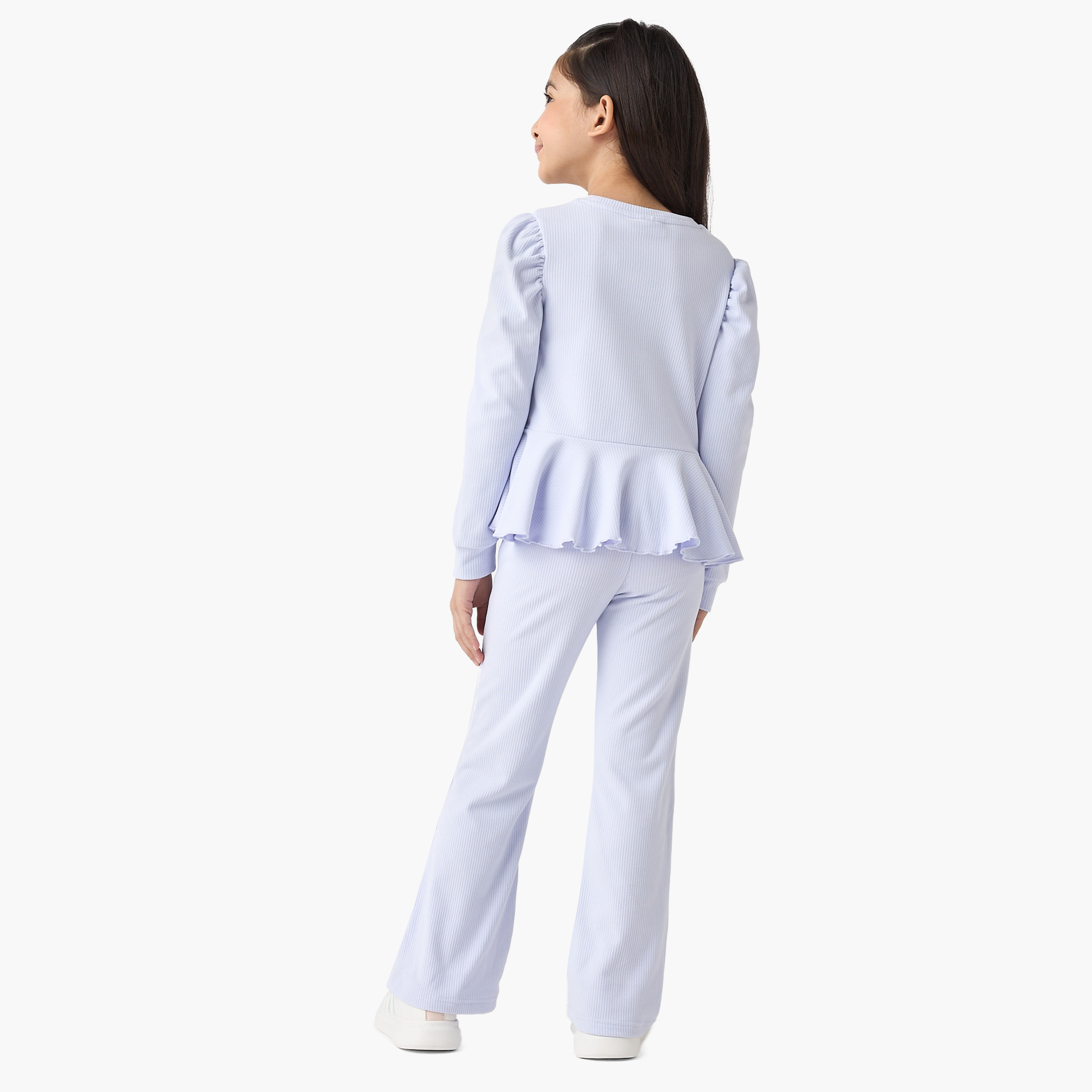 Juniors Ribbed Peplum Top and Pants Set-girls-clothing-winterwear-setsandcoords-image-4